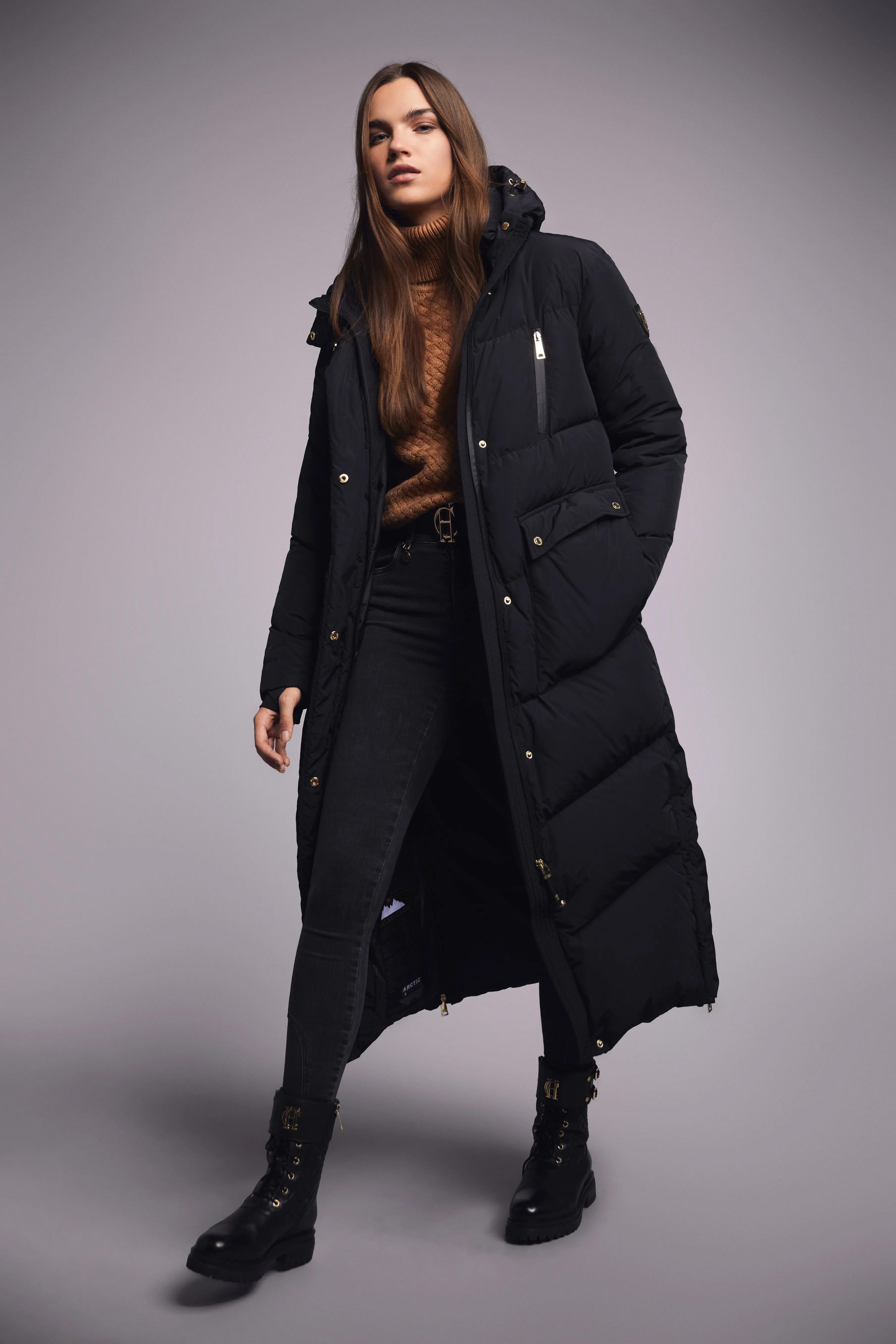 Dakota Longline Down Coat (Black)