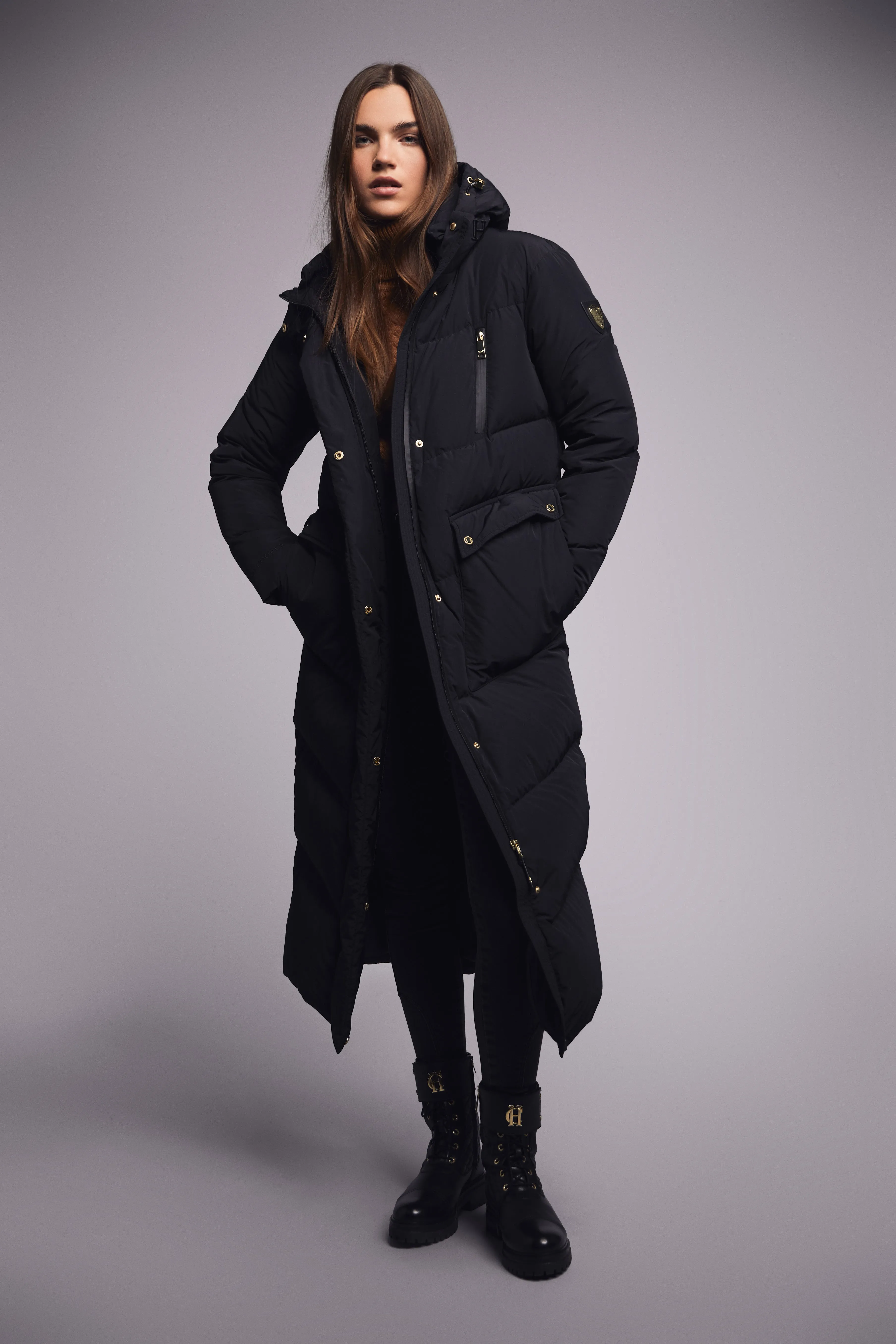 Dakota Longline Down Coat (Black)