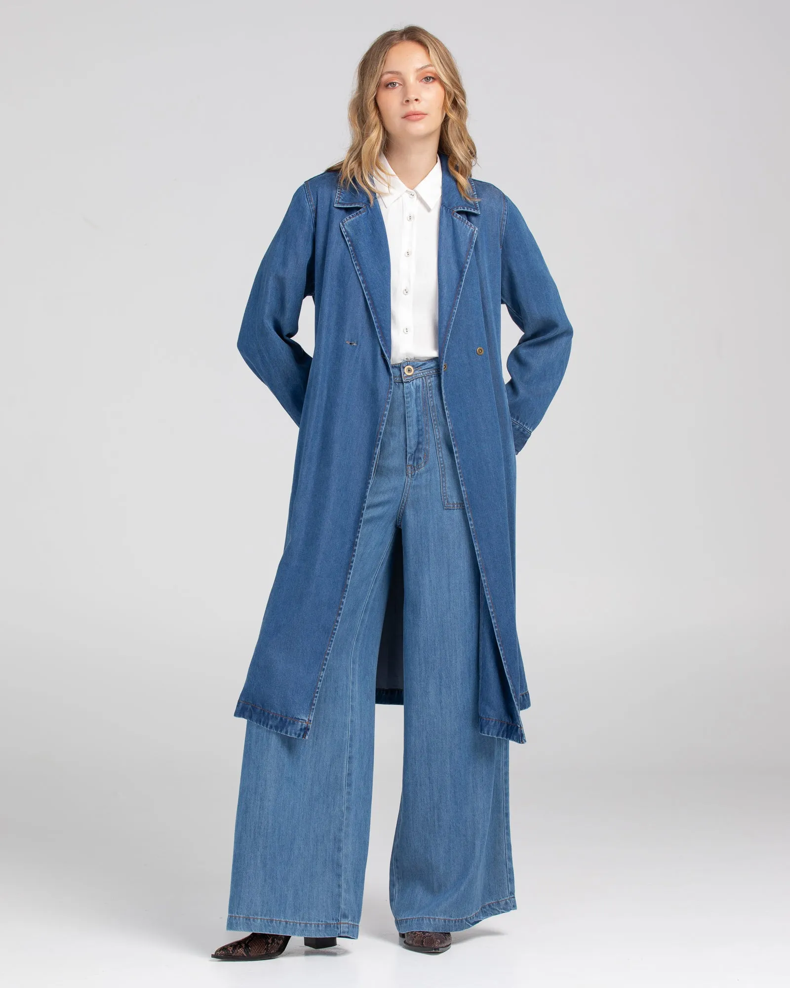 Denim Trench Coat - Brando Denim