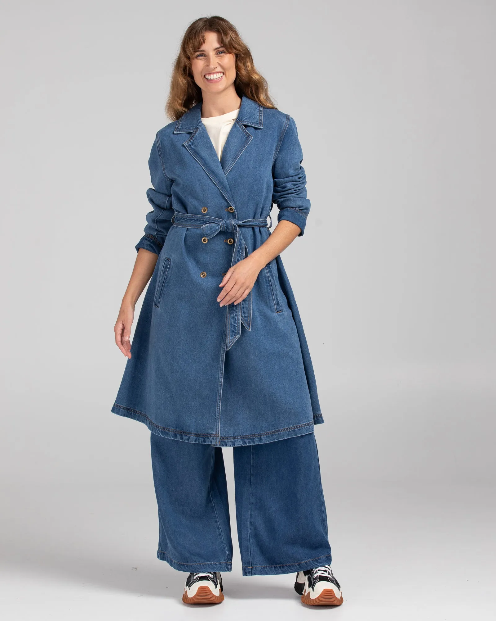 Denim Trench Coat - Brando Denim