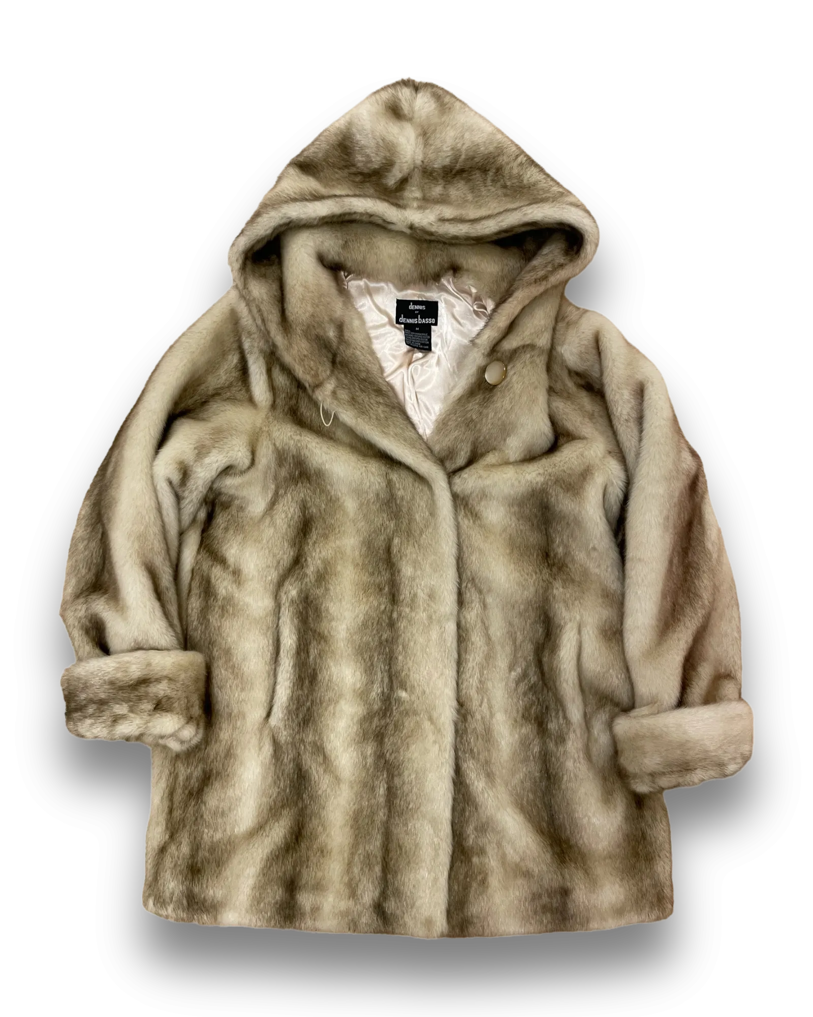 Dennis Basso Faux Fur Coat M