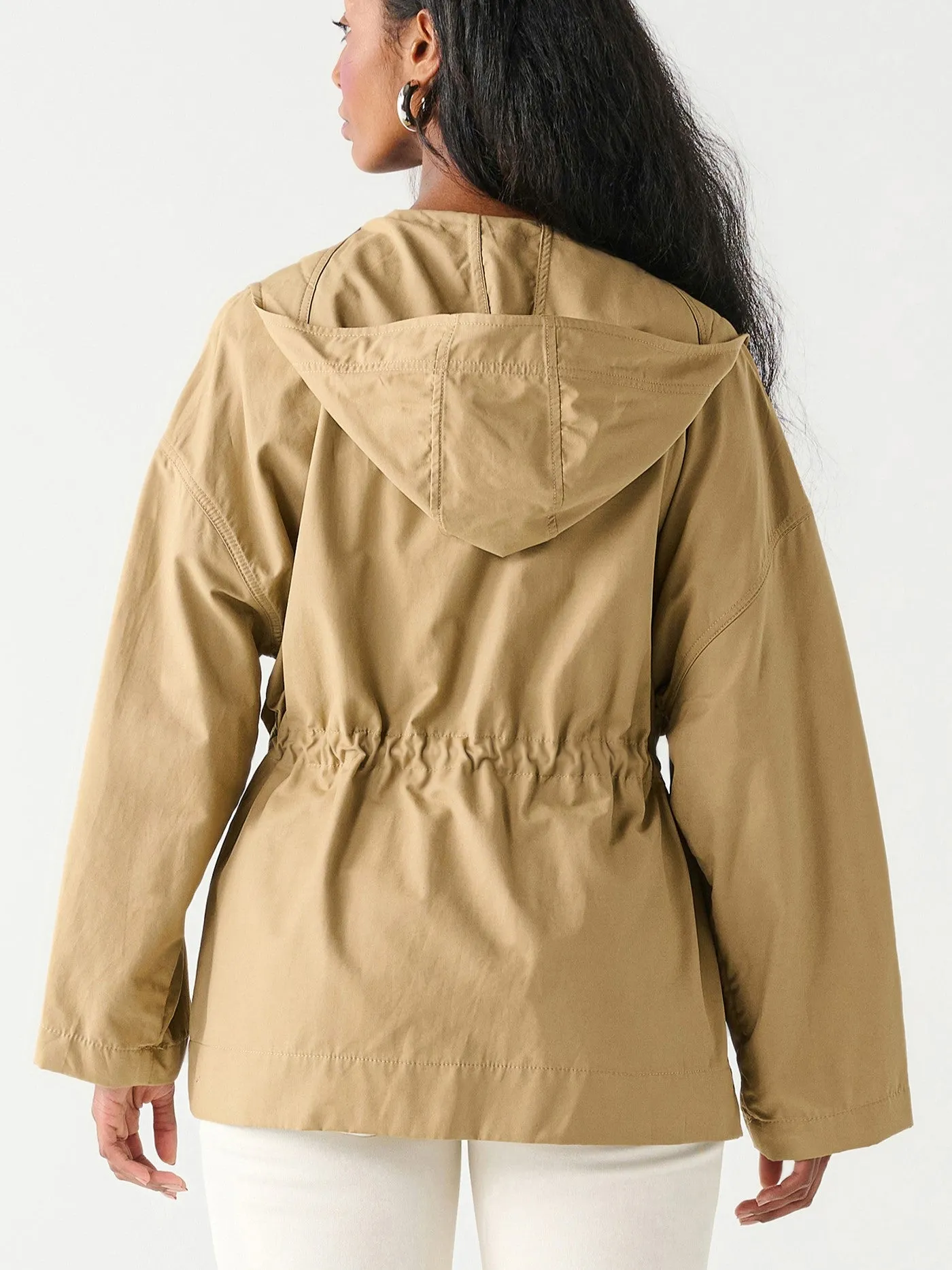 DEX Hooded Drawstring Waist Coat