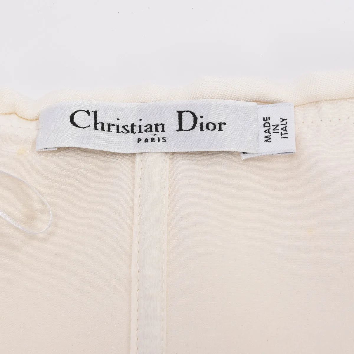 Dior Ivory Strapless Bustier Top FR 42