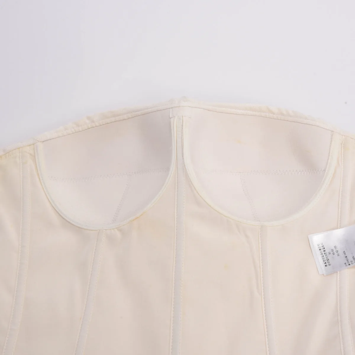 Dior Ivory Strapless Bustier Top FR 42