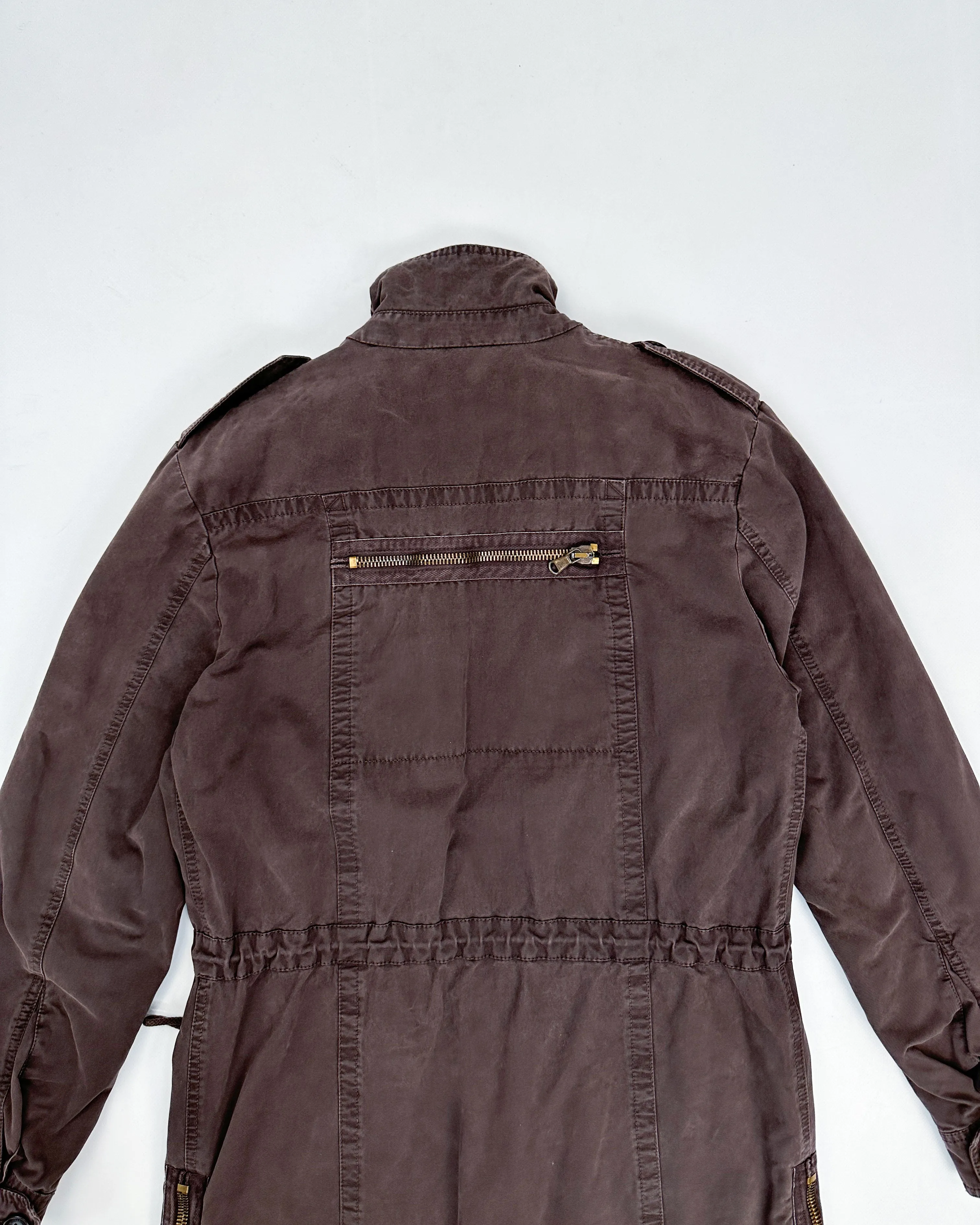 Dolce & Gabbana Chocolate Brown Utility Coat 1990's