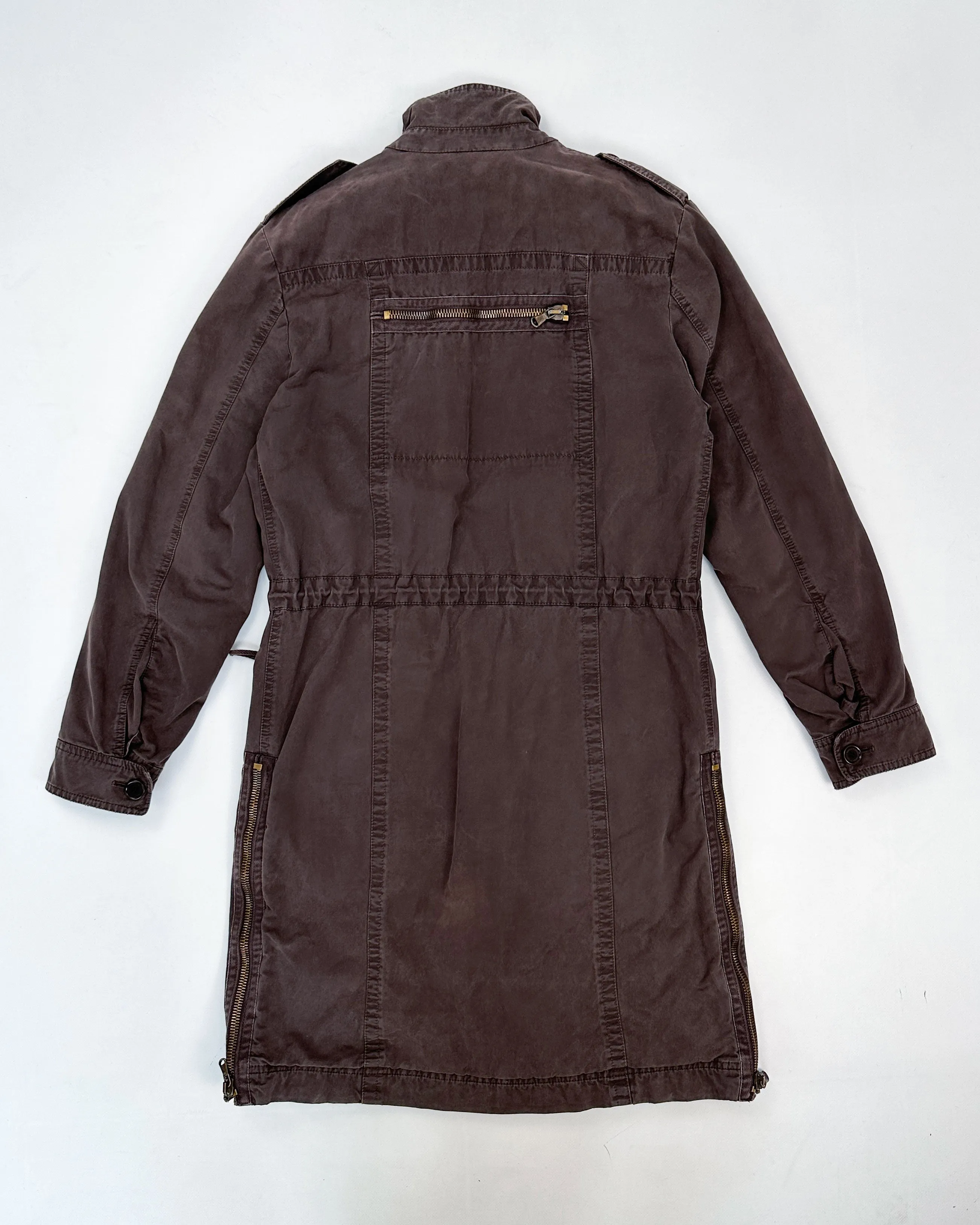 Dolce & Gabbana Chocolate Brown Utility Coat 1990's