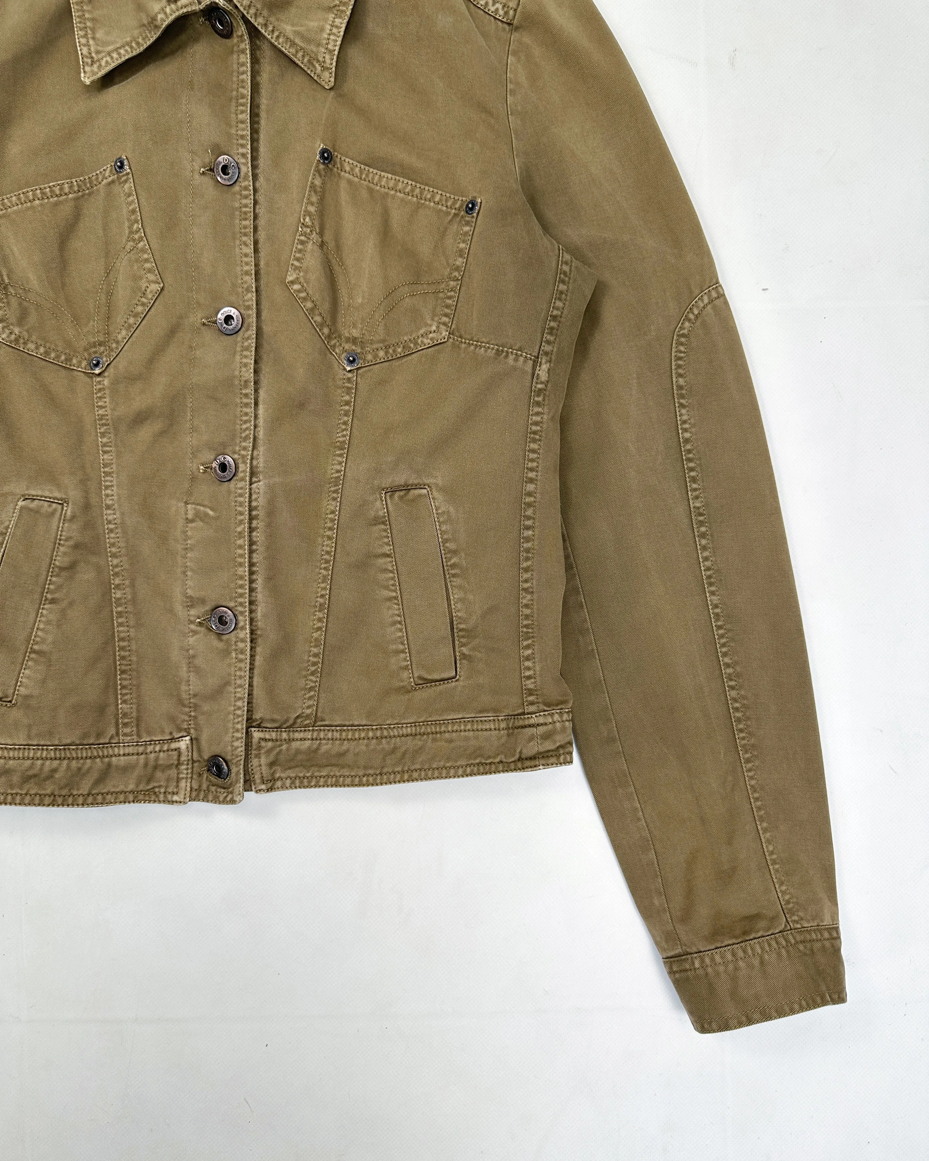 Dolce & Gabbana Light Brown Denim Trucker Jacket 2000's