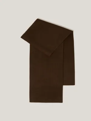 Double Faced Woven Scarf | Chocolate