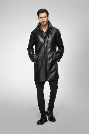 Effe - Black Leather Coat