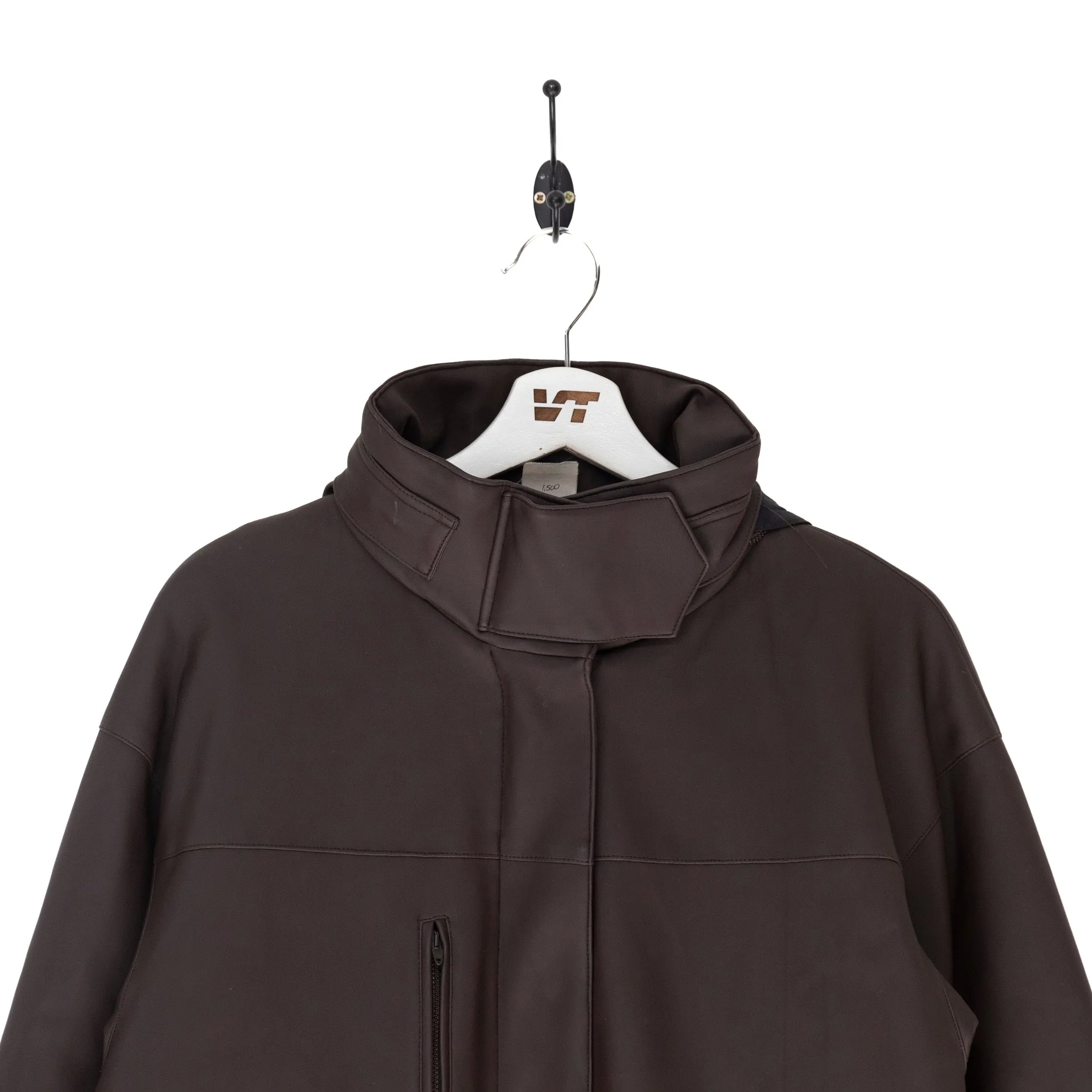 Emporio Armani Technical Fabric Brown Utility Coat