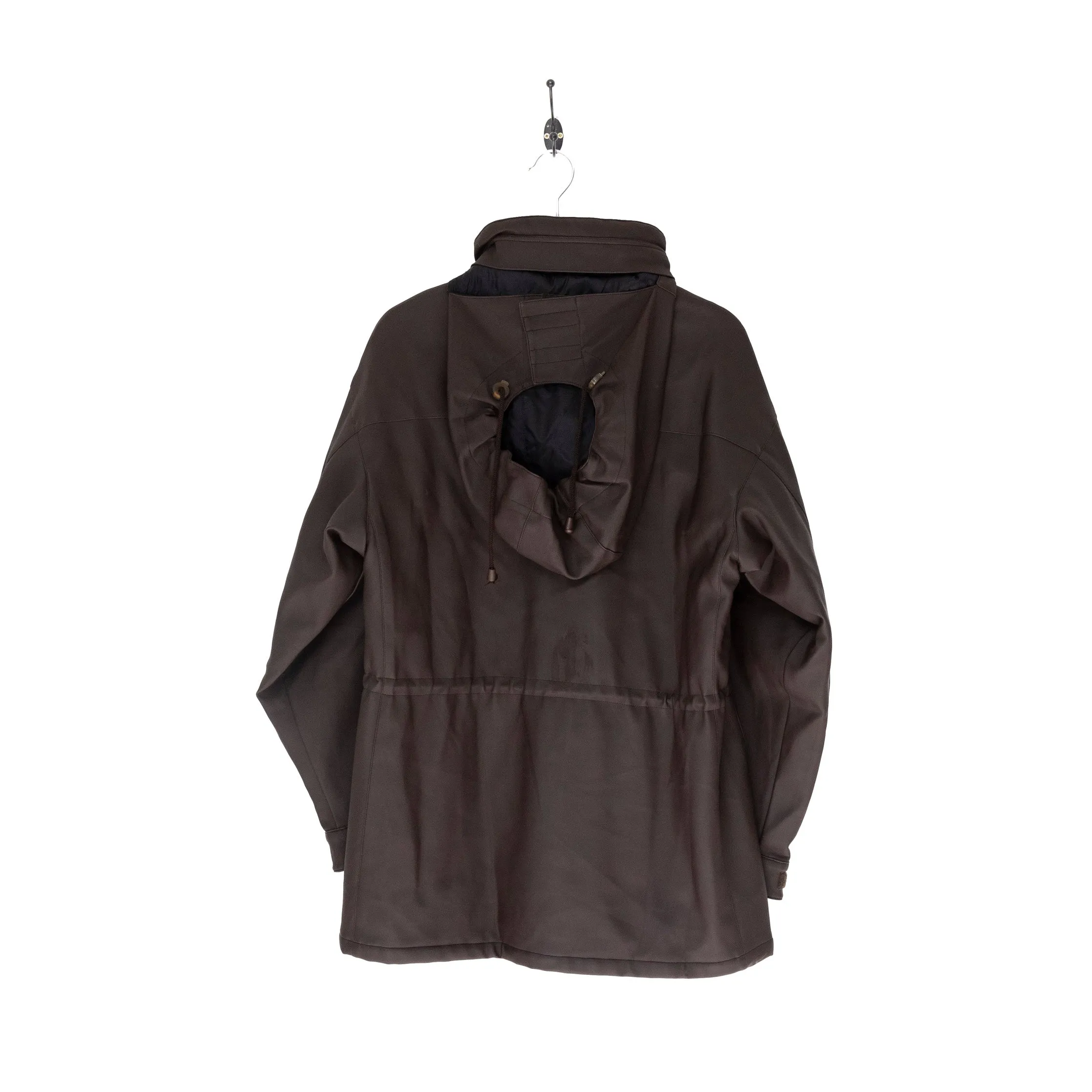 Emporio Armani Technical Fabric Brown Utility Coat