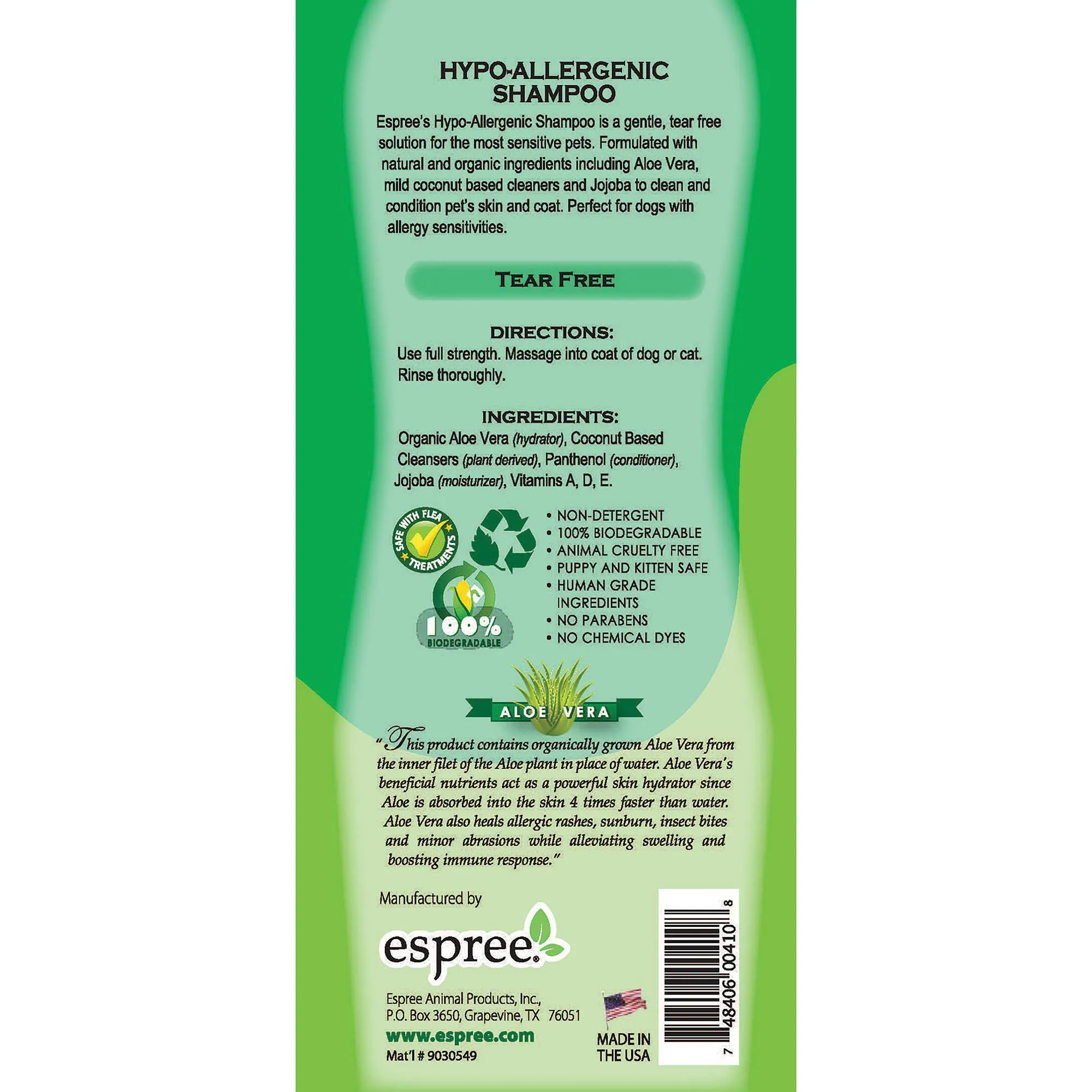 Espree Hypo Allergenic Shampoo For Dogs & Cats 20 Ounces