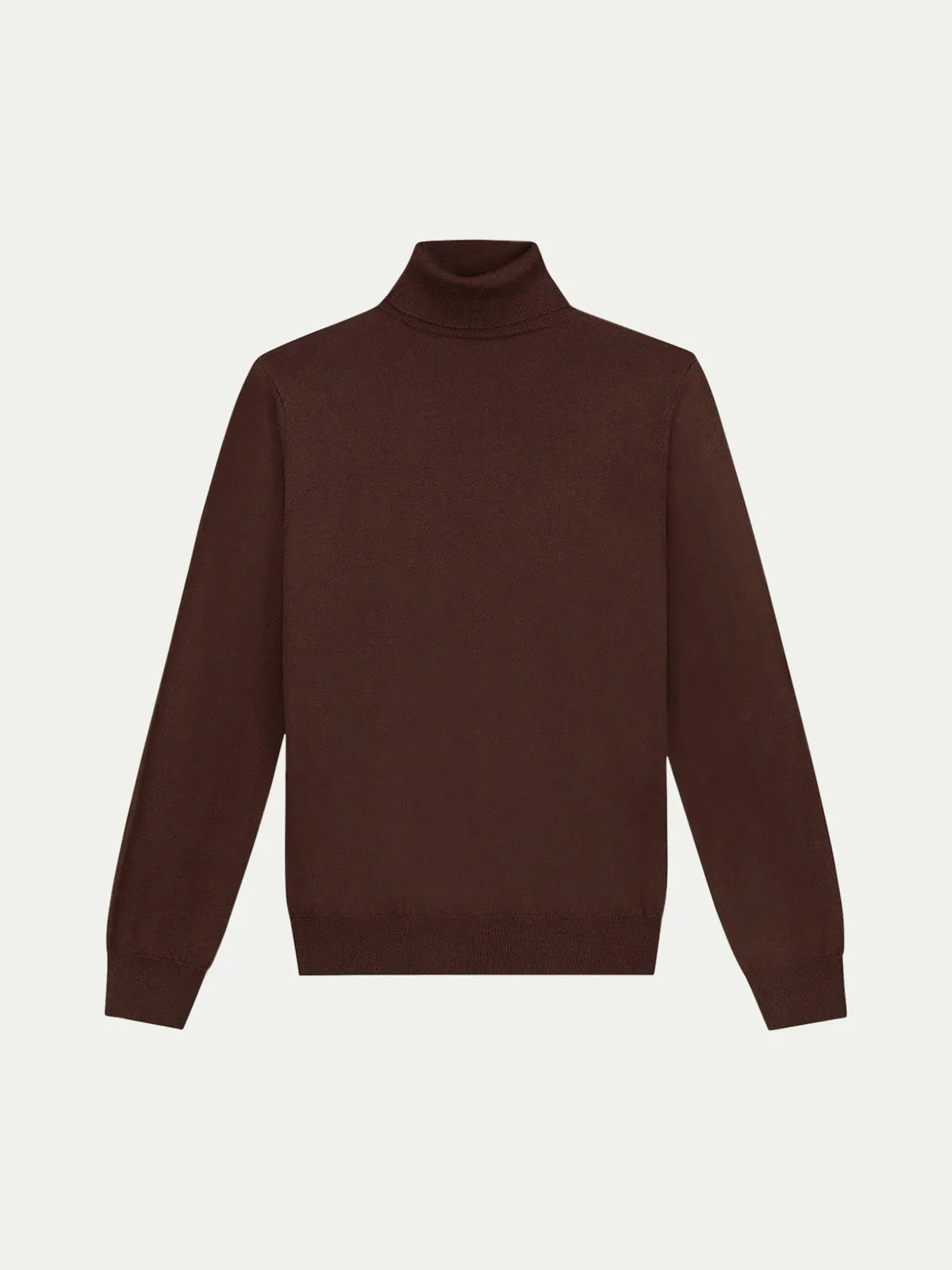 Extrafine Merino Rollneck Brown