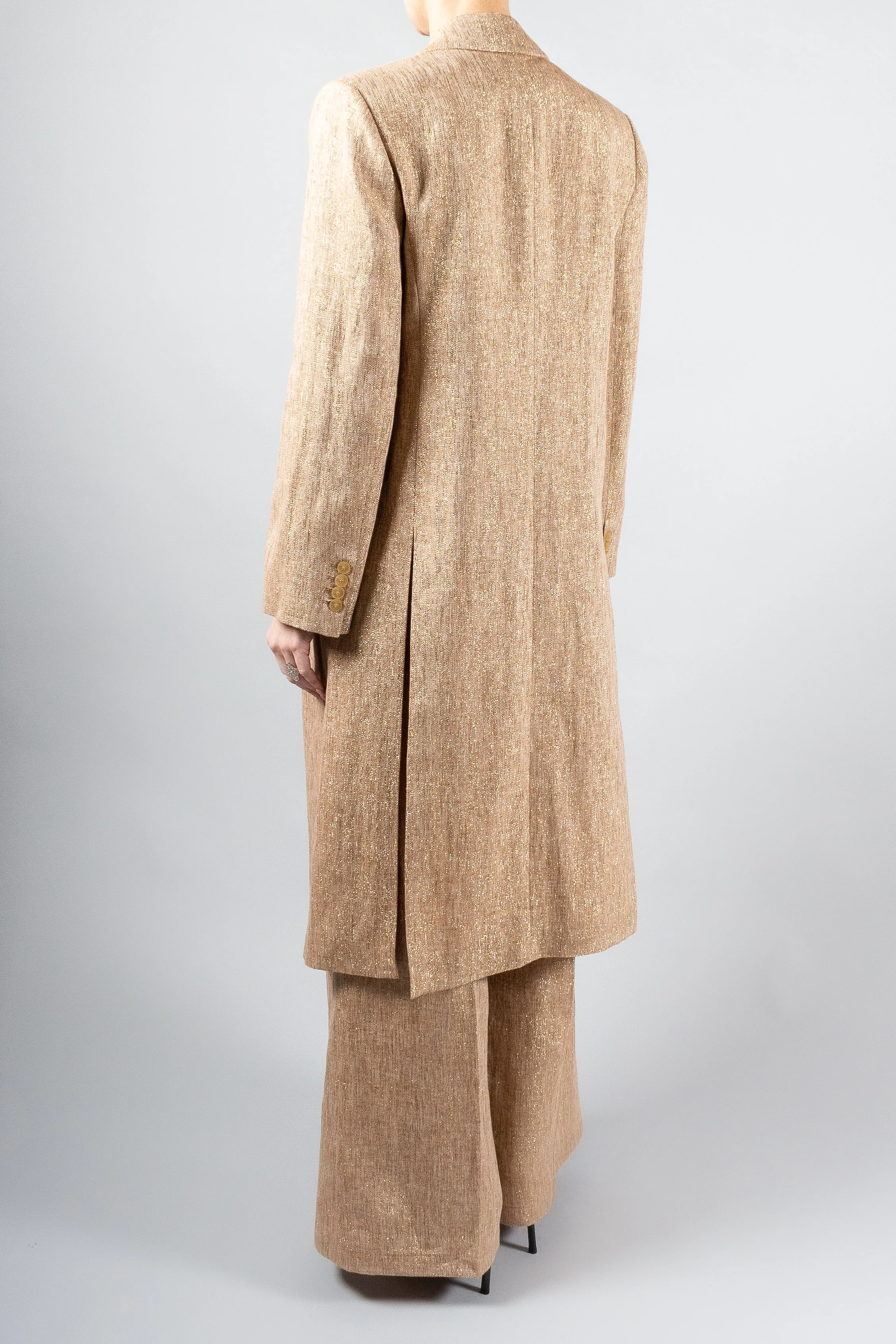 Forte Forte Linen Lurex Herringbone Coat