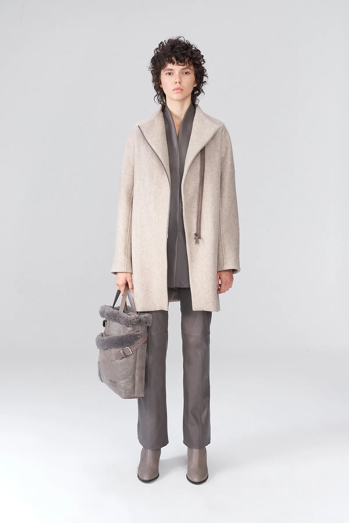 Francesca - Latte Wool Coat