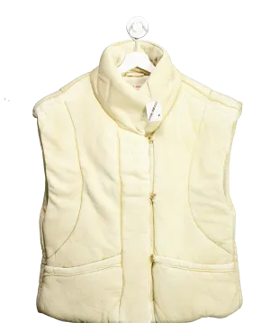 Free People Beige Roll With Us Puffer gilet  UK L