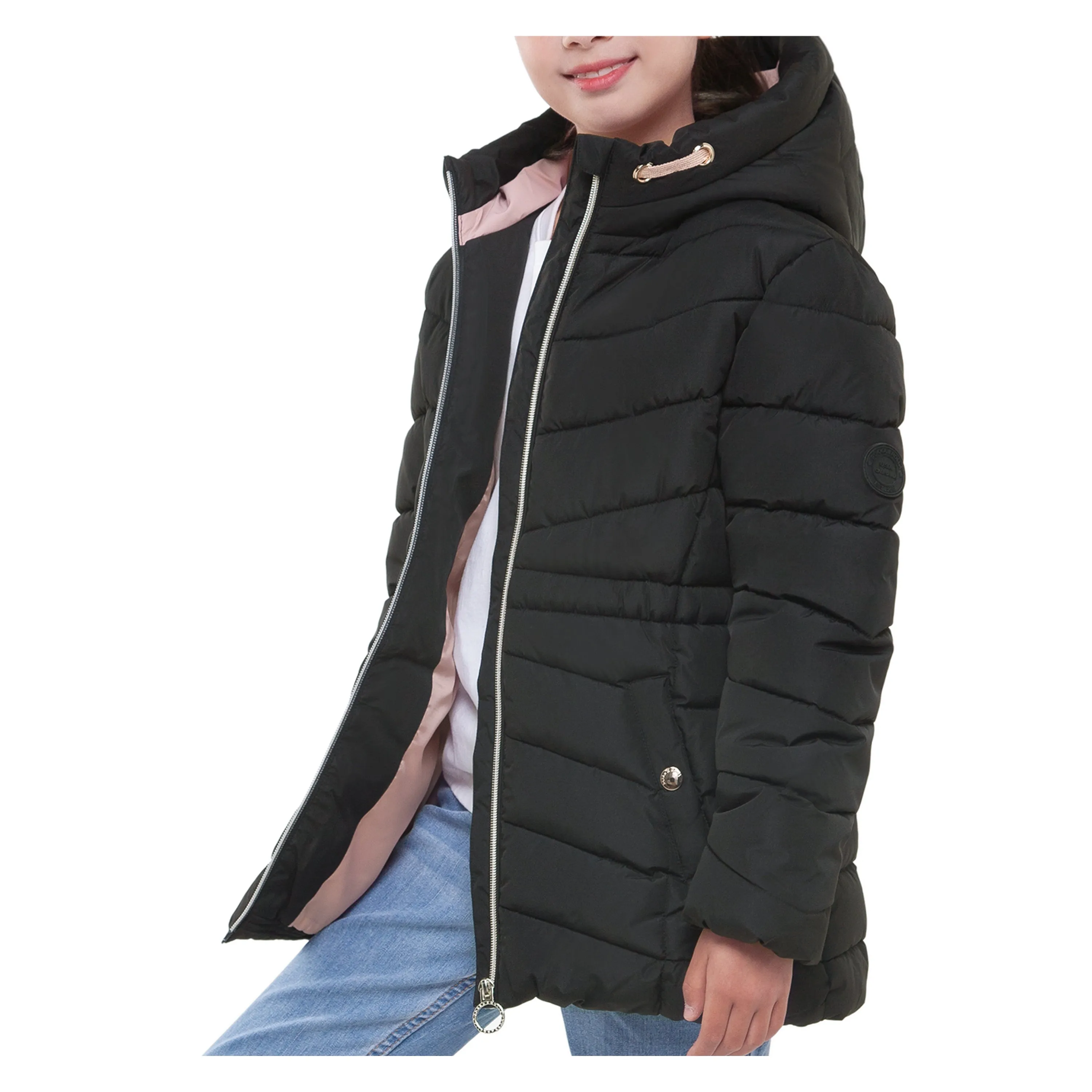 Girls' Jacket Lightweight Long Puffer Jacket