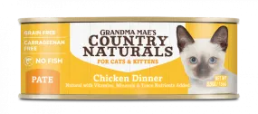 Grandma Mae's Country Naturals Grain Free Chicken Dinner Pate Canned Food for Cats