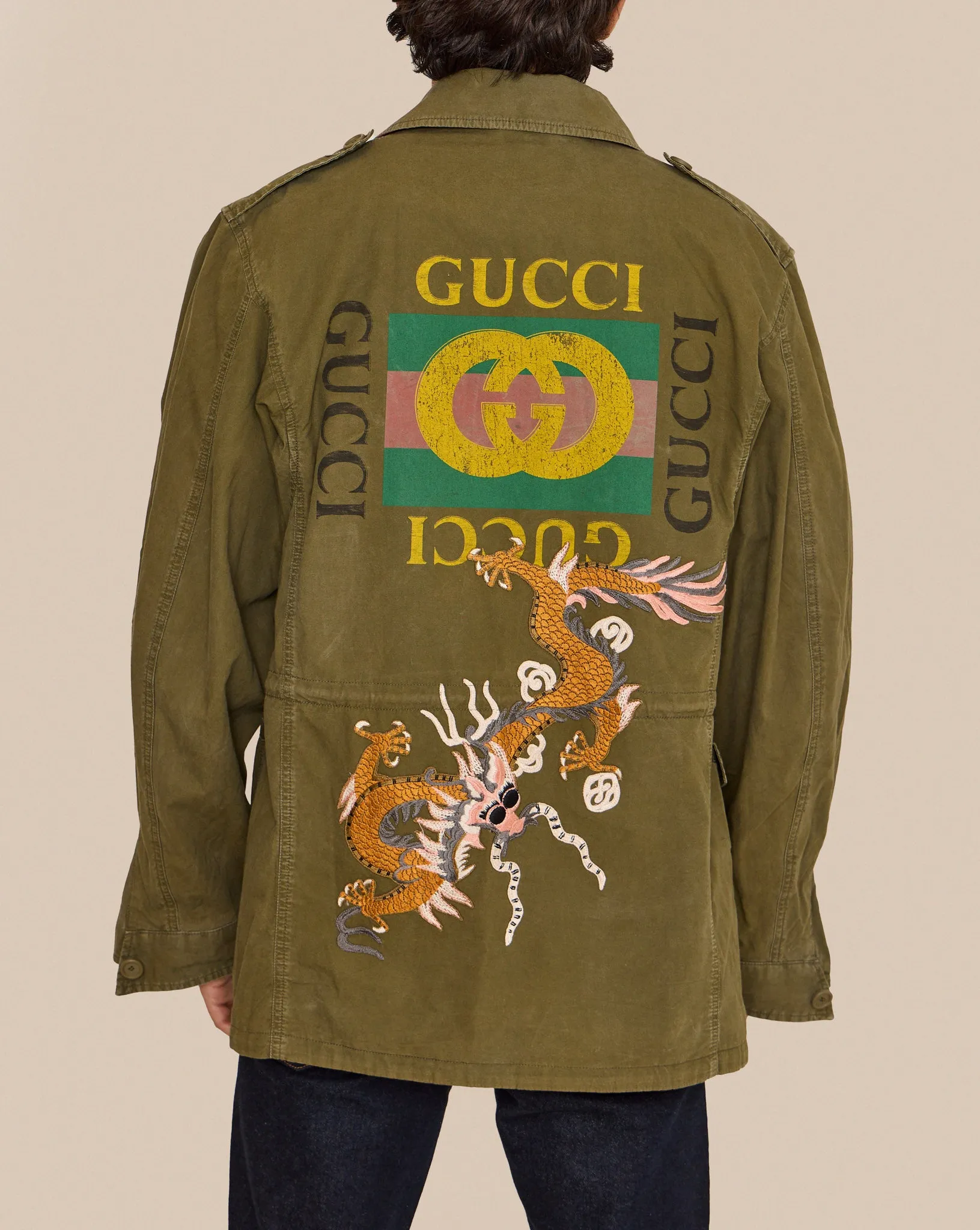 GUCCI GREEN DRAGON FIELD JACKET