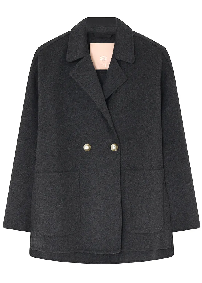 Gustav Elia wool coat 51301 Uldjakke - Iron