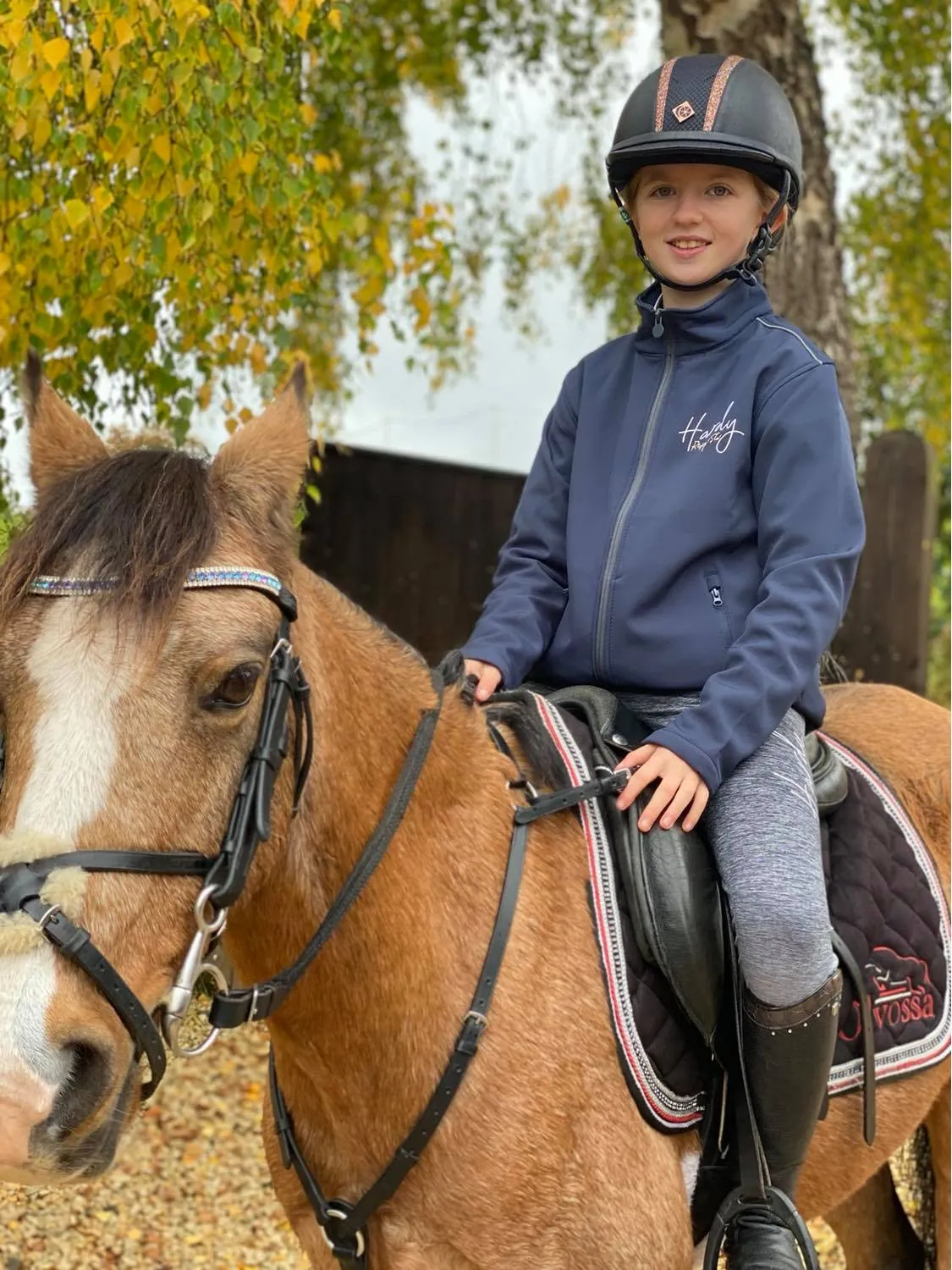 Hardy Equestrian Children's Rising Star Navy Soft Shell Jacket