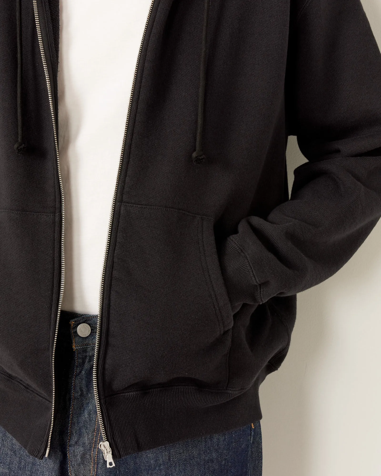 Heavy BD Sweat Zip Parka in Black