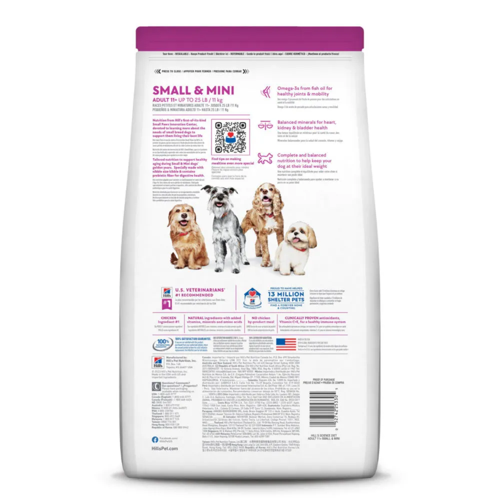 Hill's Science Diet Adult 11  Small Paws Chicken Meal, Barley & Brown Rice Recipe Dry Dog Food