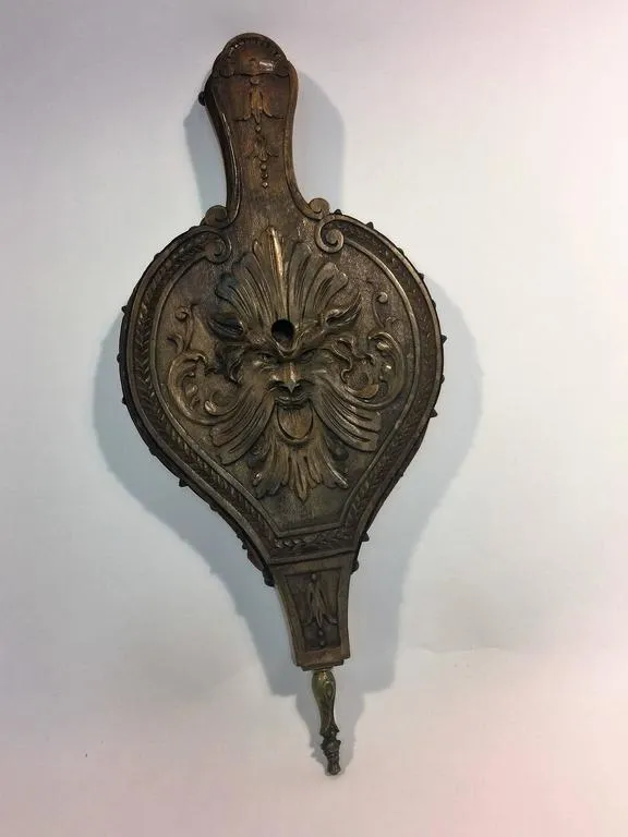 Italian Hand- Carved 19th Century Fire Bellows