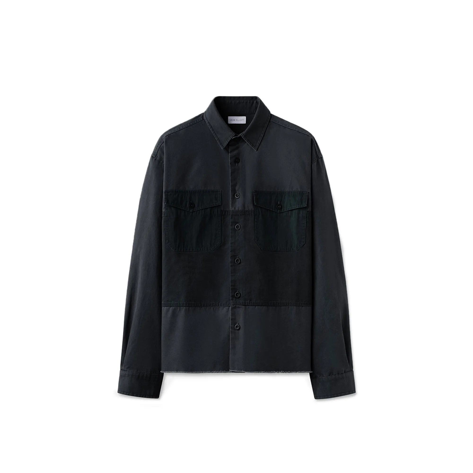 John Elliott Mens Paneled Military Shirt