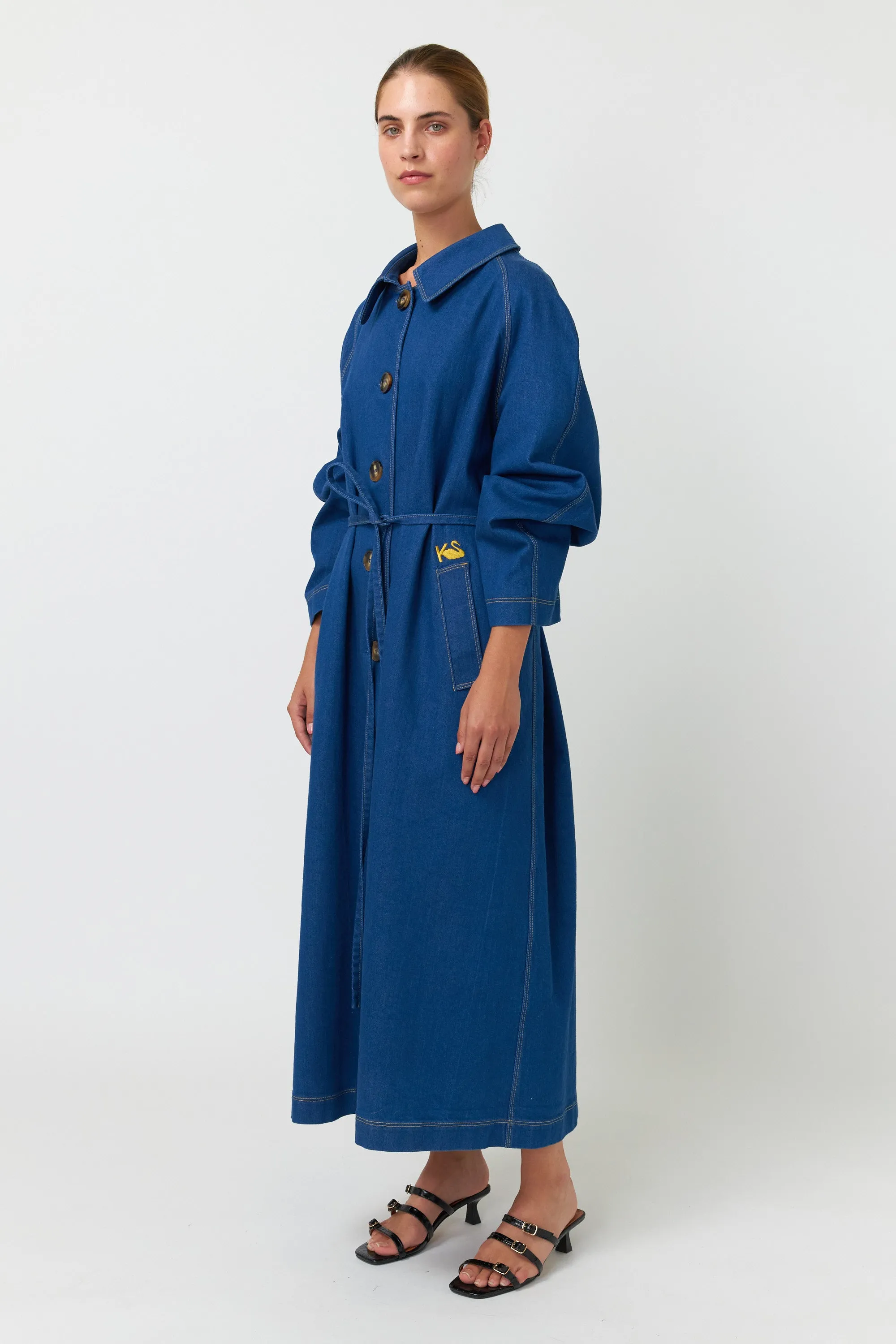 Kate Sylvester Cooper Coat - Indigo Denim