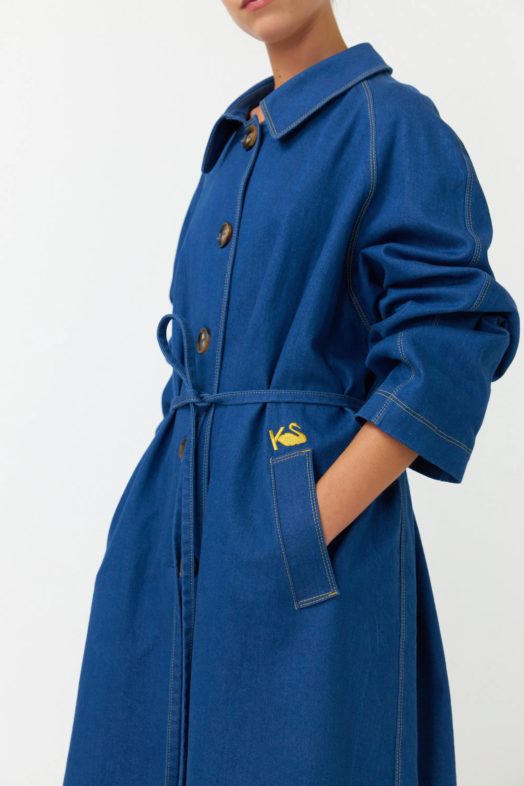 Kate Sylvester Cooper Coat - Indigo Denim