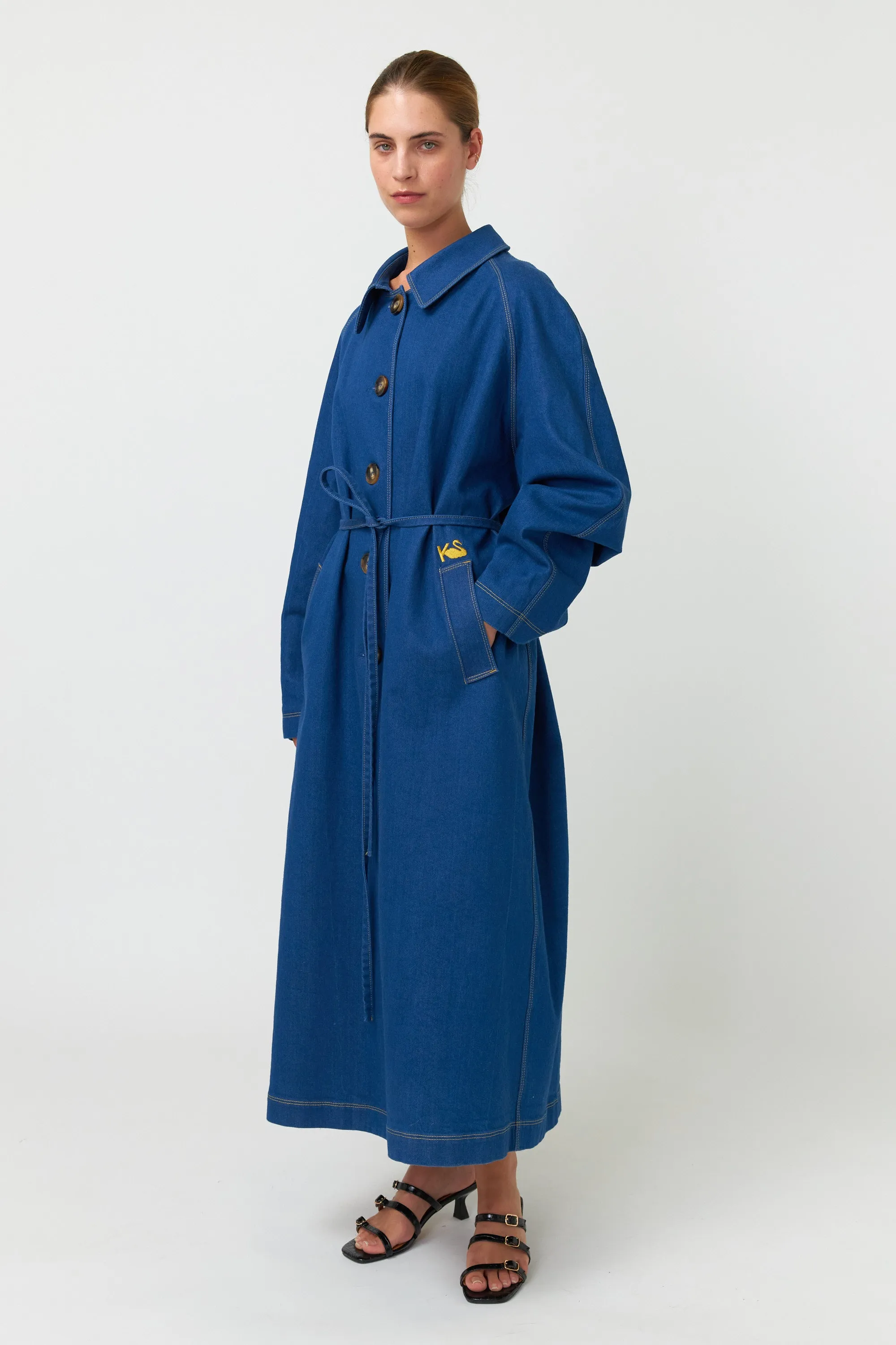 Kate Sylvester Cooper Coat - Indigo Denim