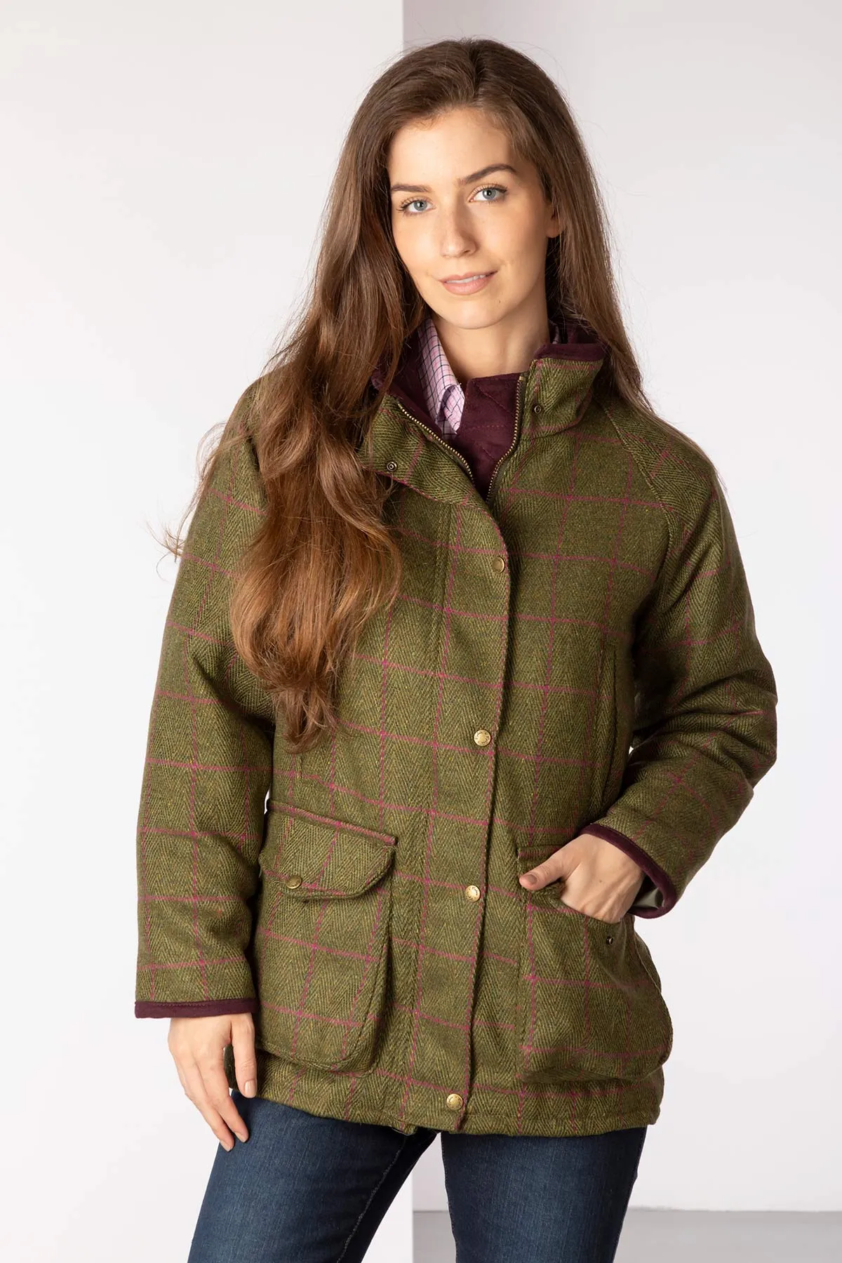 Ladies Long Tweed Coat