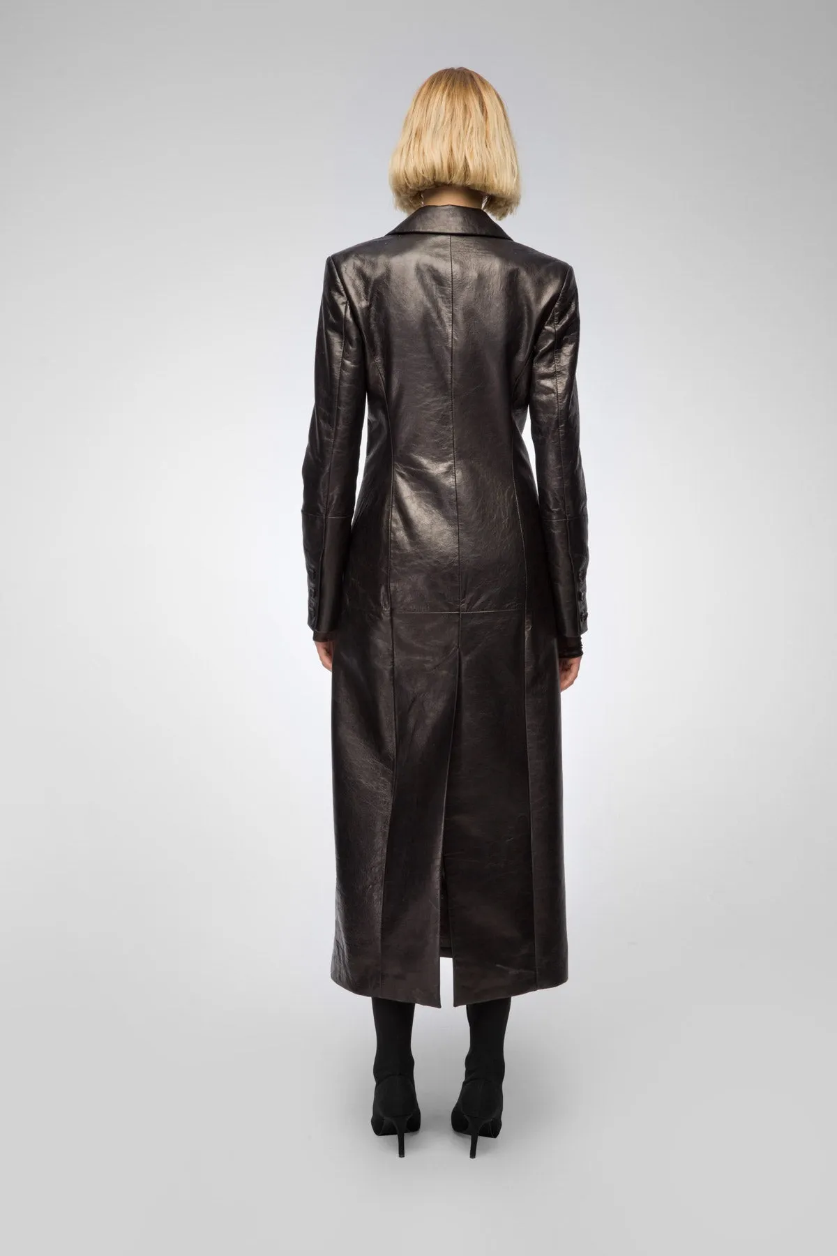 Laurence - Black Leather Coat