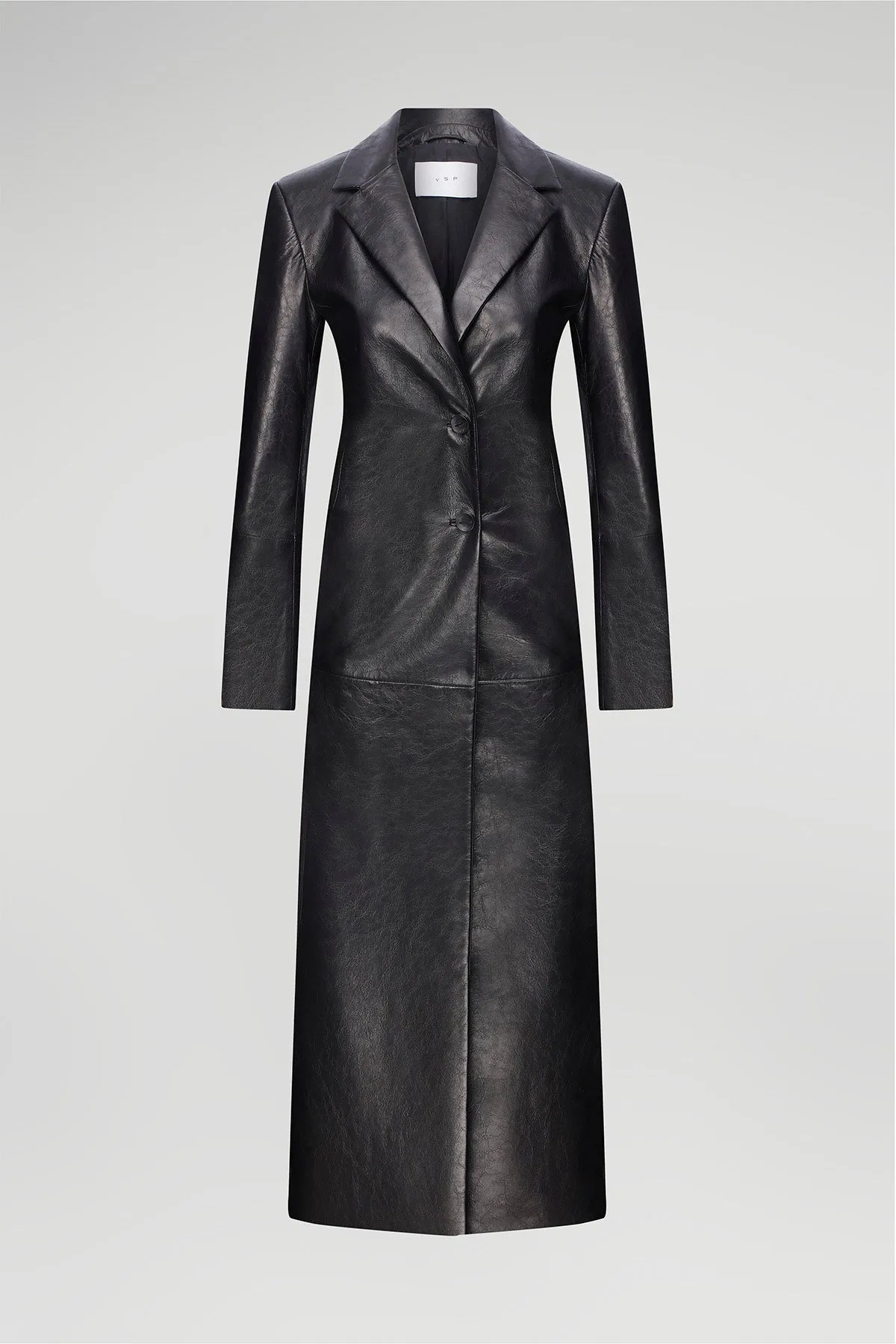 Laurence - Black Leather Coat