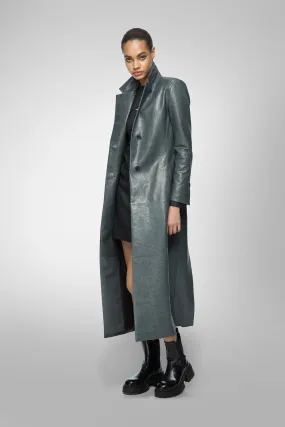 Laurence - Indigo Leather Coat