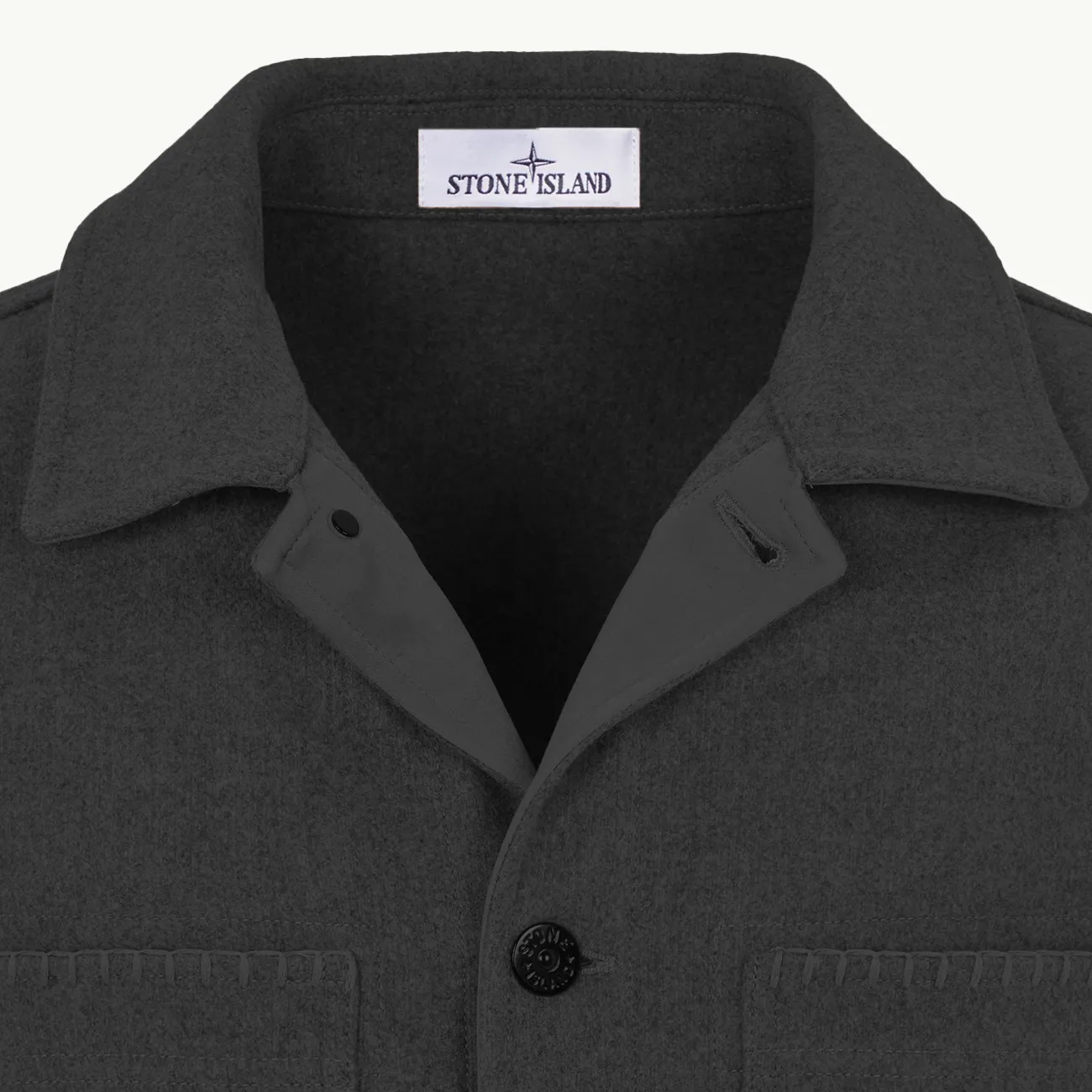 Light Outerwear Double Chest Pocket Wool - Dark Grey 6779