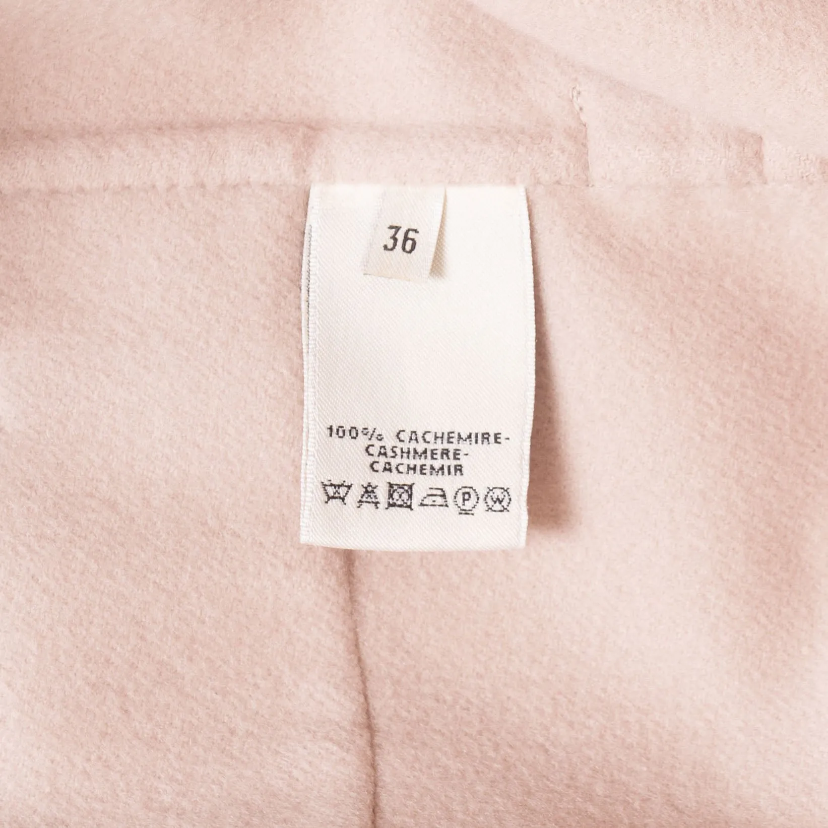 Light Pink Cashmere Wide Collar Wrap Coat