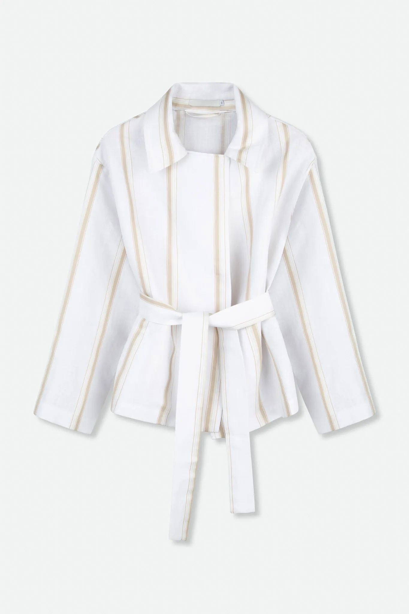 LILY BELTED TRENCH IN LINEN-COTTON