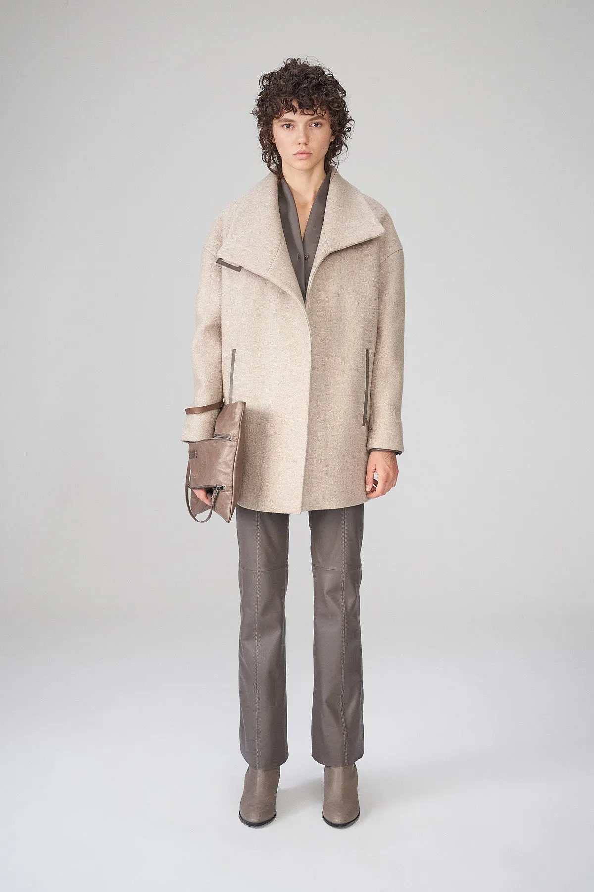 Liyah - Latte Wool Coat