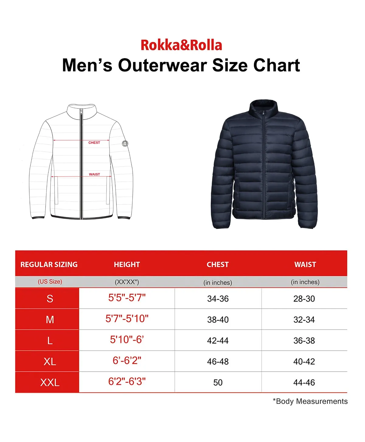 Men's Lightweight Packable Puffer Jacket Winter Coat