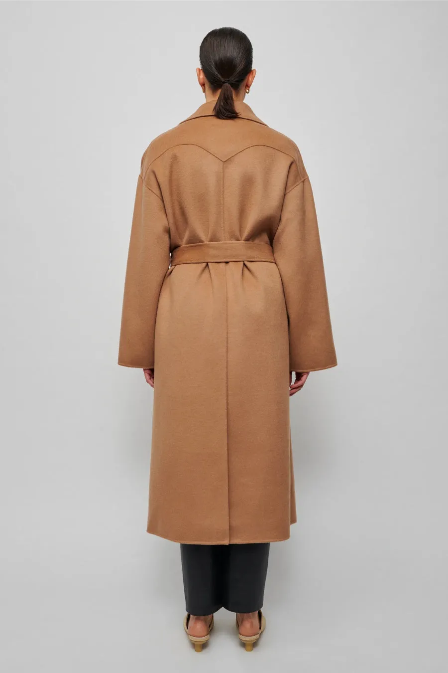 Nanushka Alamo Oversized Robe Coat - Camel