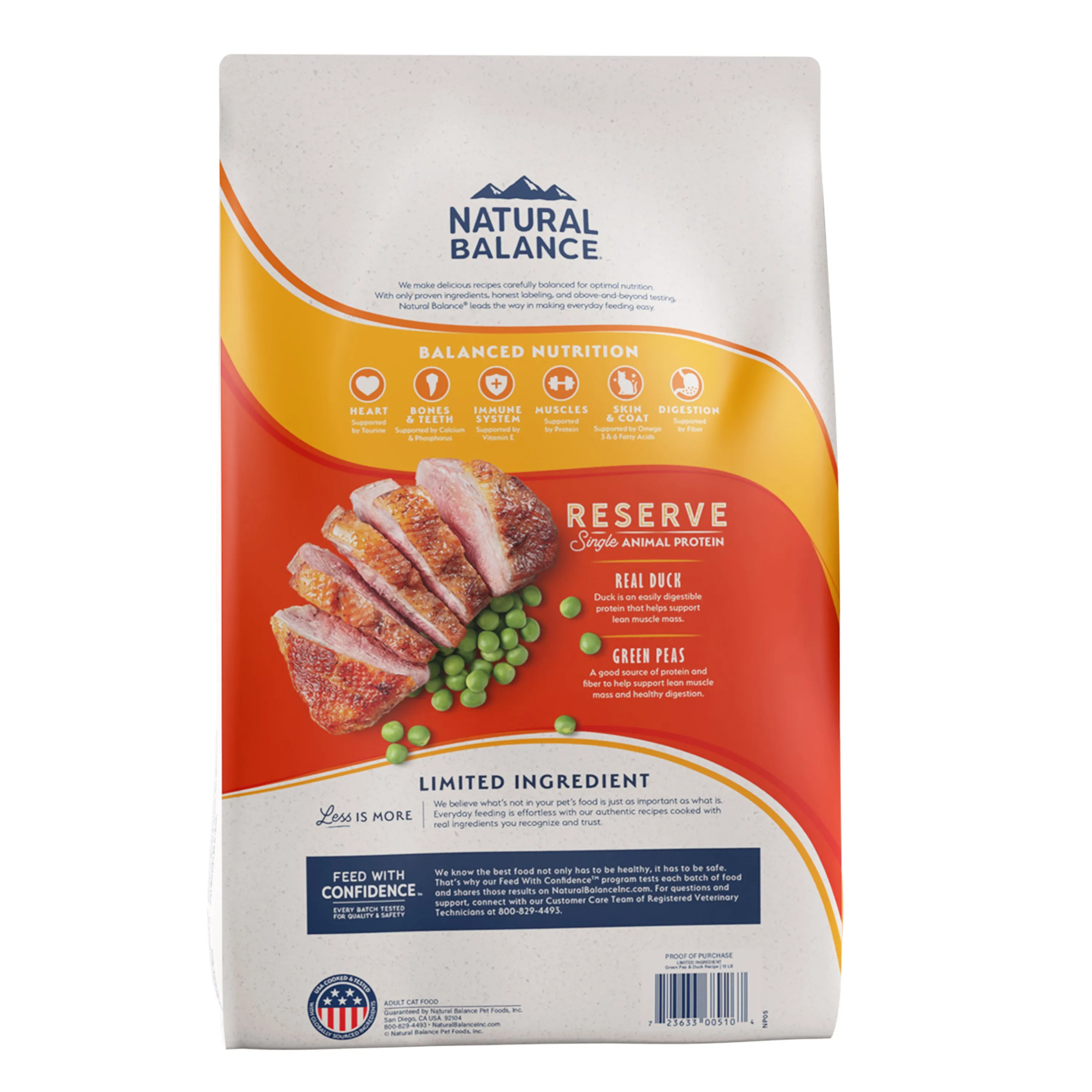 Natural Balance Limited Ingredient Reserve Grain Free Duck & Green Pea Recipe Cat Dry