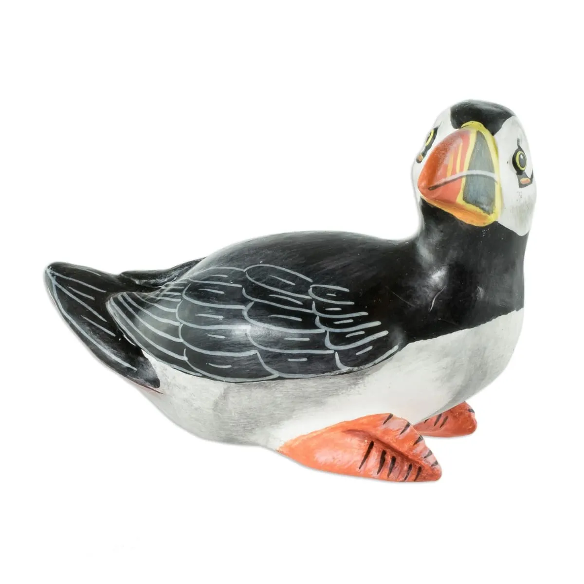 Novica Atlantic Puffin Ceramic Figurine