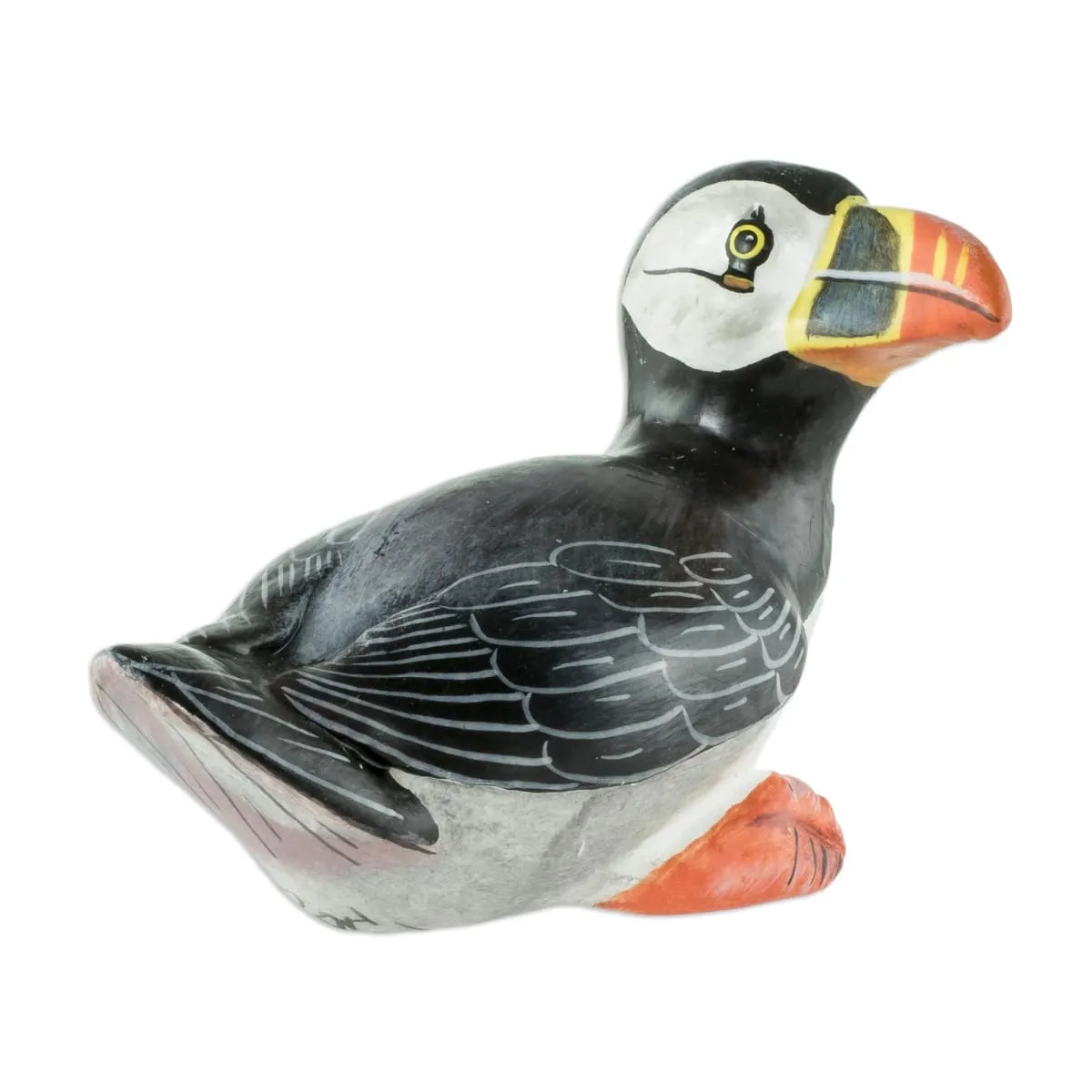 Novica Atlantic Puffin Ceramic Figurine