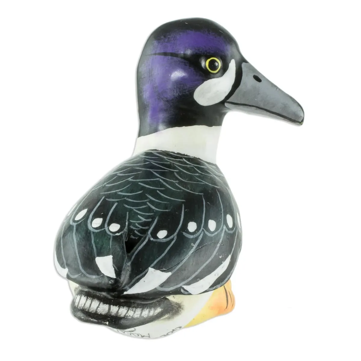 Novica Barrows Goldeneye Duck Ceramic Figurine