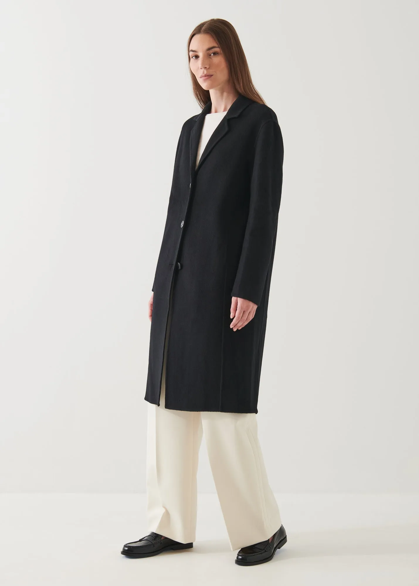 OVERSIZED SINGLE BREASTED WOOL COAT