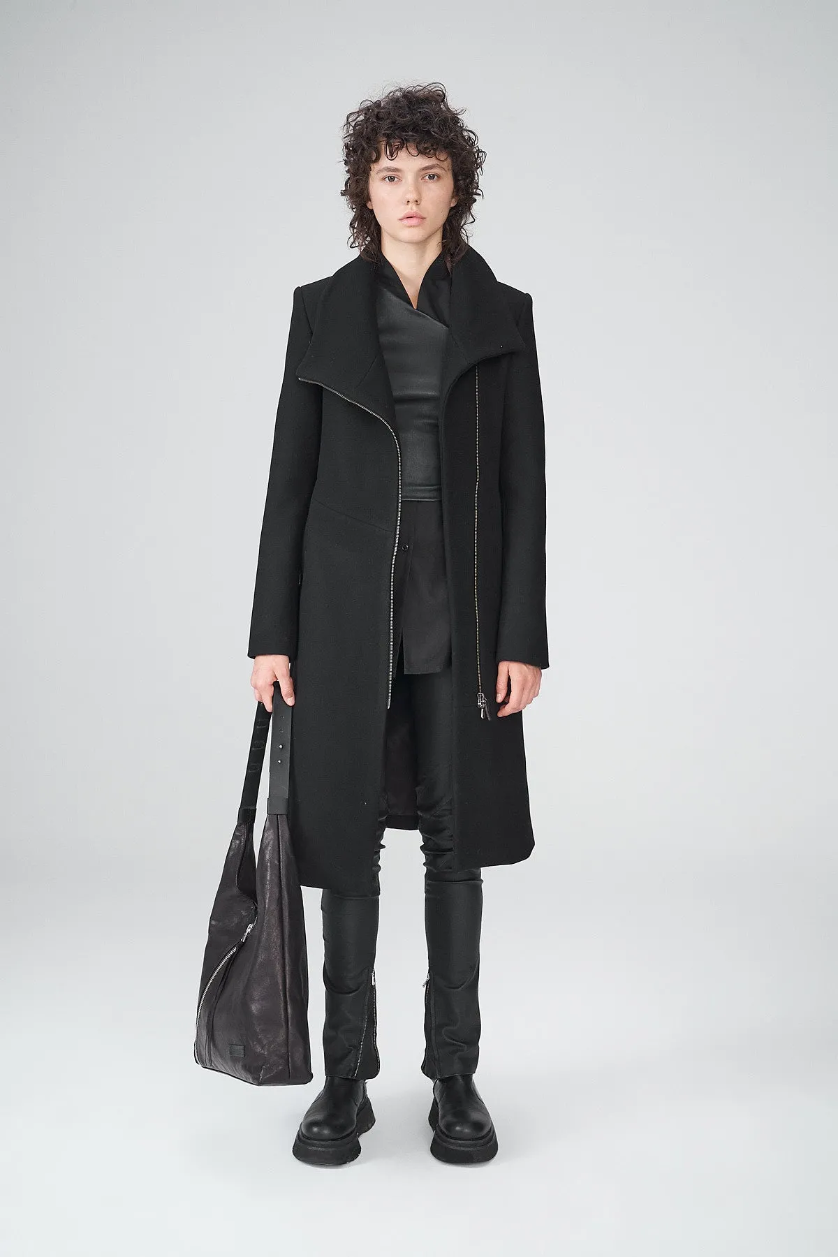 Pamelia - Black Wool Coat