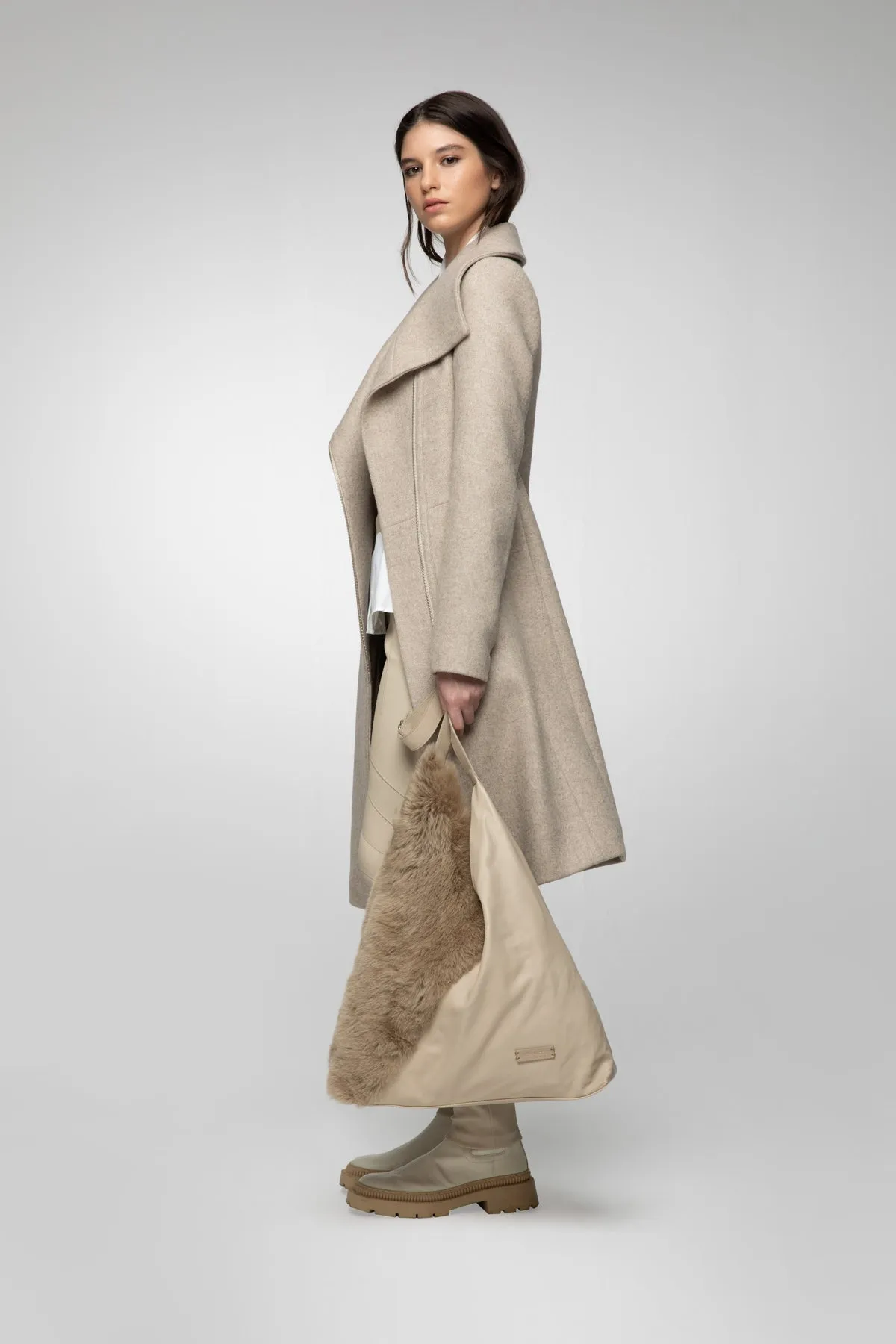 Pamelia - Latte Wool Coat