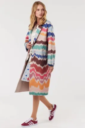 Paola Printed Midi Coat